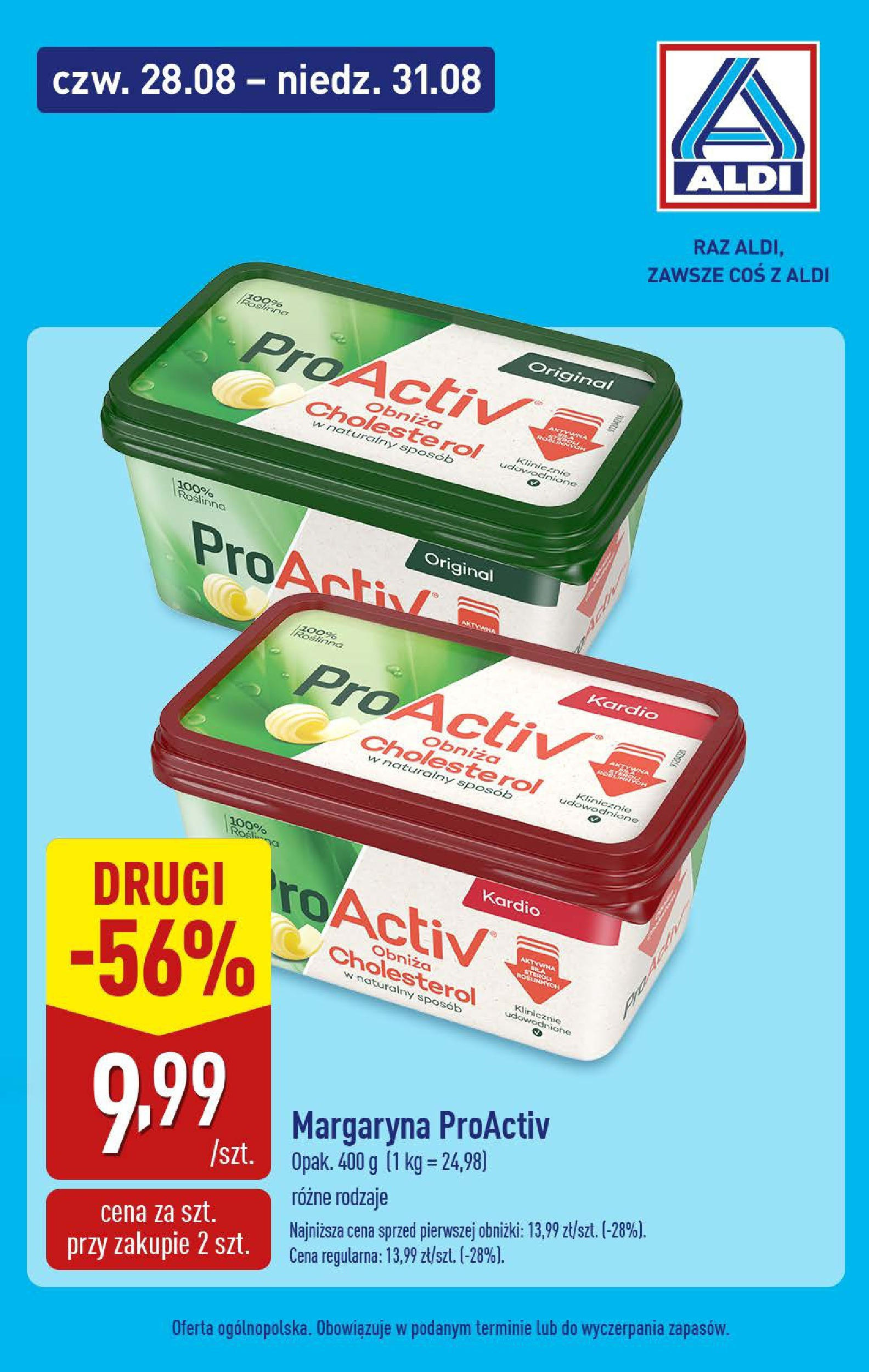 Aldi Gazetka - Promocje weekend od 28.08.2025 | Nowa PDF gazetka | Strona: 2 | Produkty: Margaryna Aldi Gazetka - Promocje weekend od 28.08.2025 - Ulotka PDF, promocje | Strona: 2 | Produkty: Margaryna