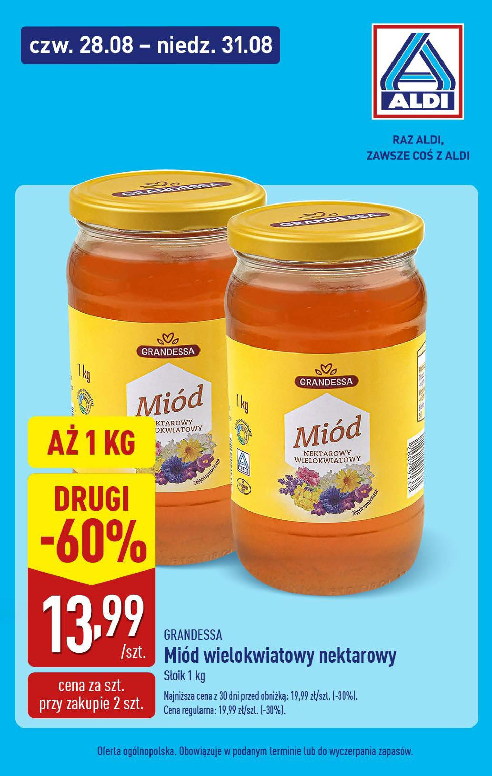 Aldi Gazetka - Promocje weekend od 28.08.2025 | Nowa PDF gazetka | Strona: 3 | Produkty: Miód Aldi Gazetka - Promocje weekend od 28.08.2025 - Ulotka PDF, promocje | Strona: 3 | Produkty: Miód