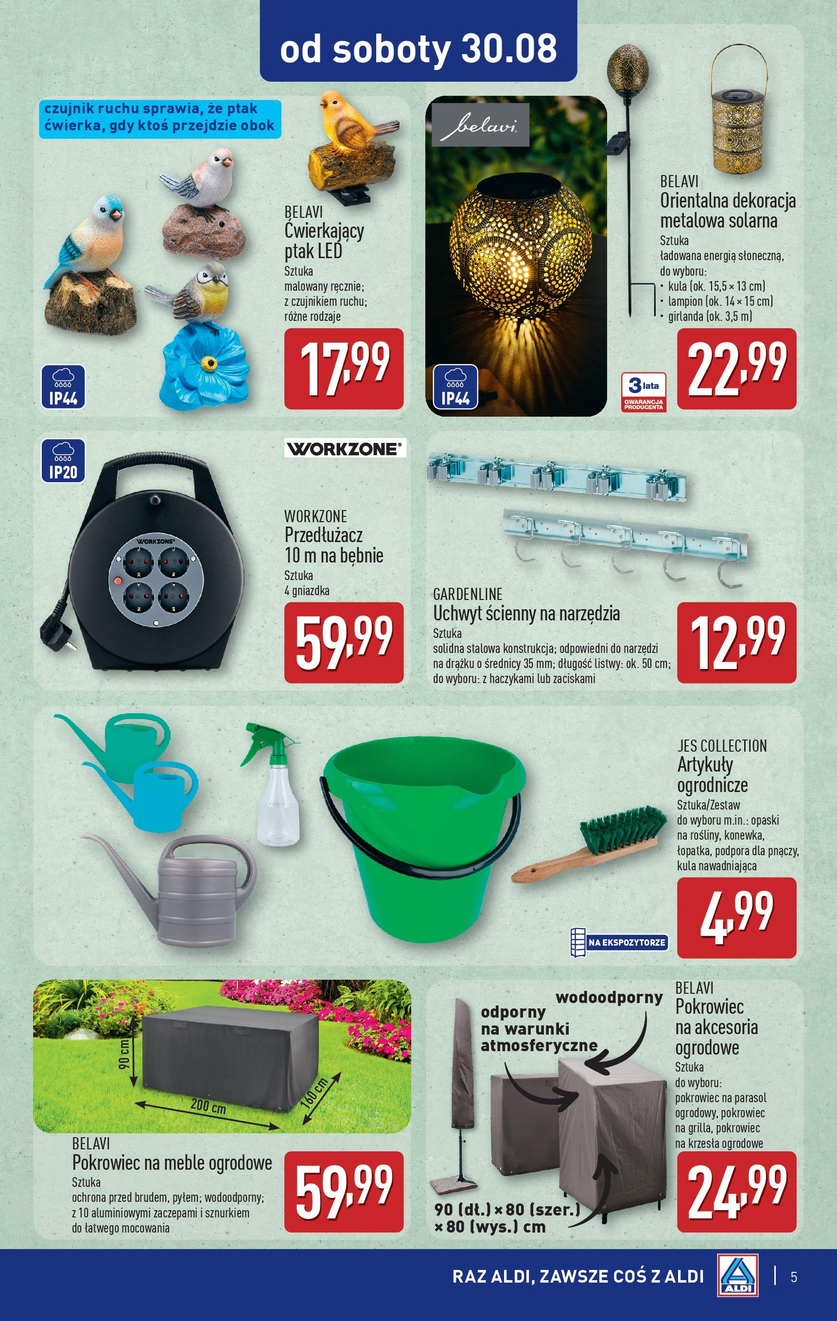 Aldi Gazetka - Od soboty od 30.08.2025 | Nowa PDF gazetka | Strona: 5 | Produkty: Parasol, Przedłużacz, Meble ogrodowe Aldi Gazetka - Od soboty od 30.08.2025 - Ulotka PDF, promocje | Strona: 5 | Produkty: Parasol, Przedłużacz, Meble ogrodowe
