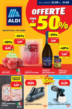 Anteprima del volantino Aldi - Offerte fino al -50% valido a partire dal 24.08.2025