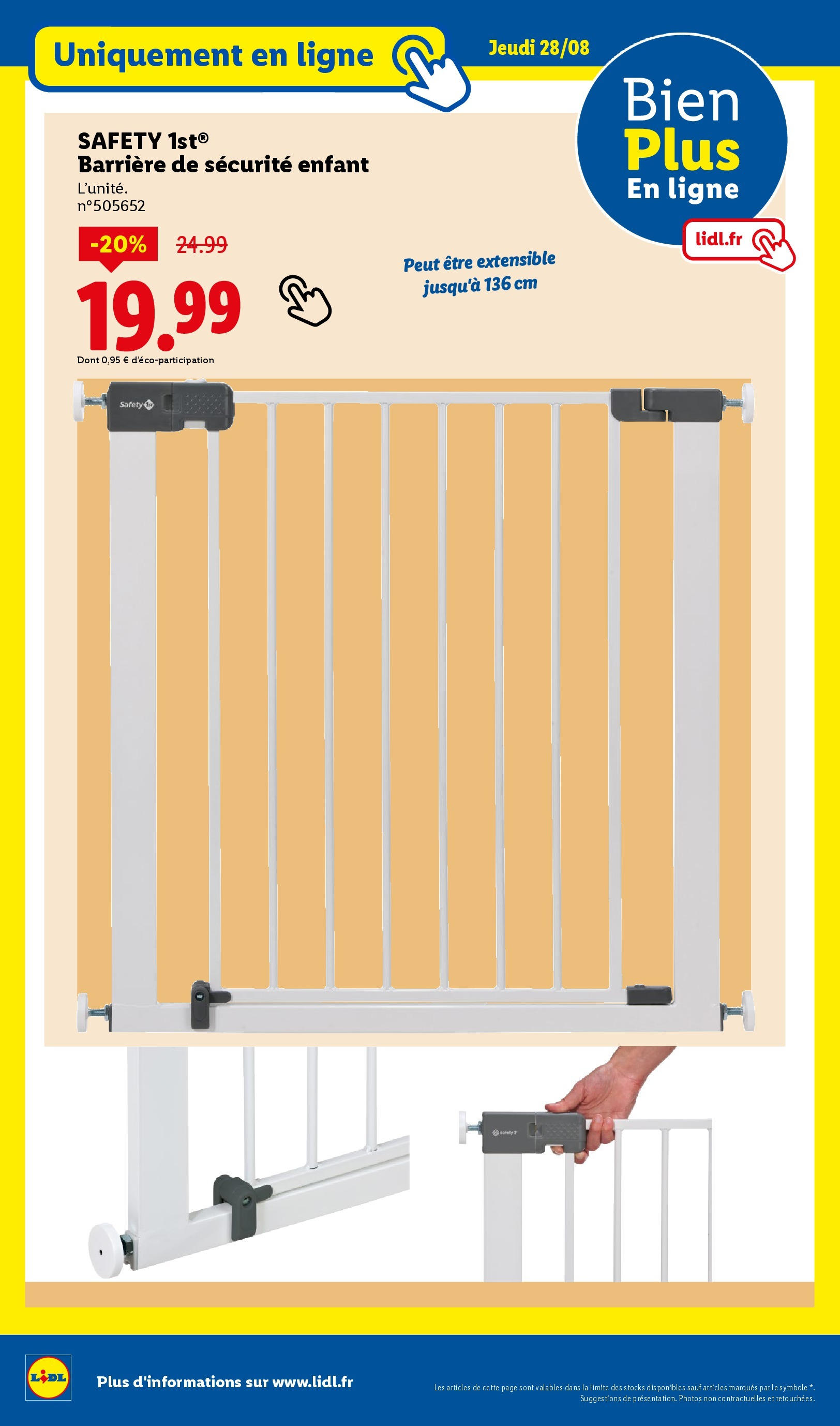 Catalogue LIDL du 27/08/2025 | Promo prospectus en ligne | Page: 35 | Produits: Barrière de sécurité Catalogue LIDL du 27/08/2025 | Promo prospectus en ligne | Page: 35 | Produits: Barrière de sécurité