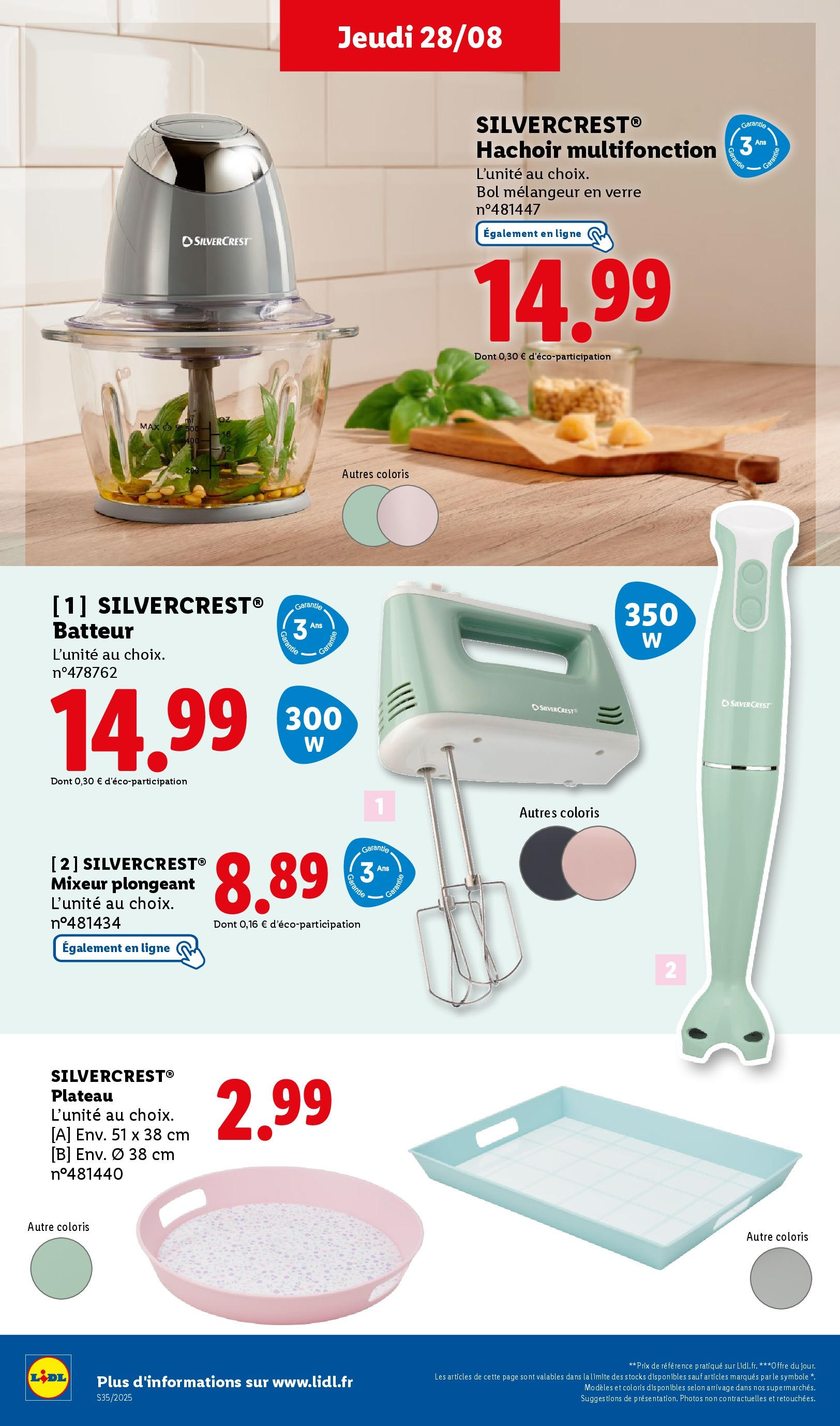Catalogue LIDL du 27/08/2025 | Promo prospectus en ligne | Page: 41 | Produits: Mixeur, Mixeur plongeant, Blender, Bol Catalogue LIDL du 27/08/2025 | Promo prospectus en ligne | Page: 41 | Produits: Mixeur, Mixeur plongeant, Blender, Bol