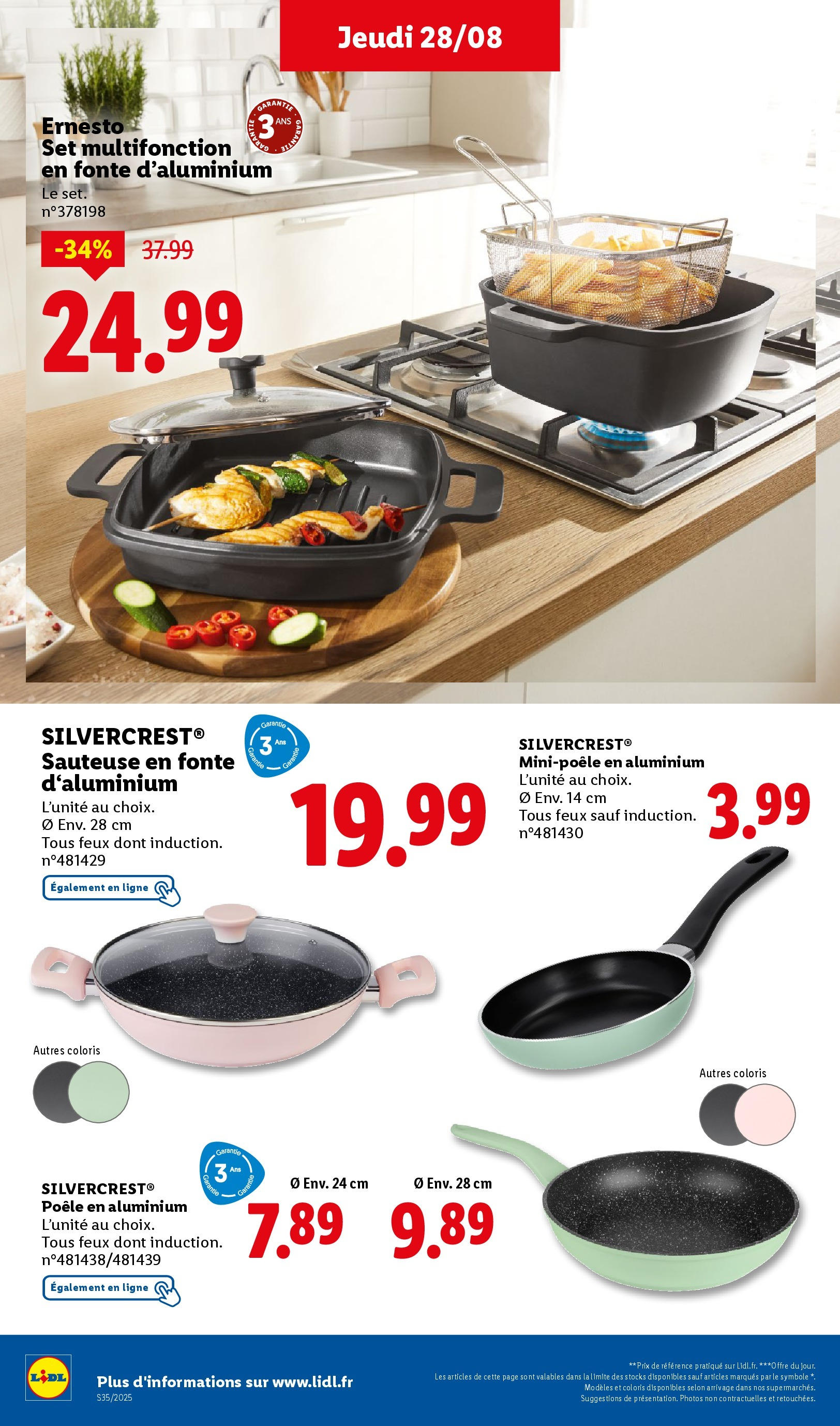 Catalogue LIDL du 27/08/2025 | Promo prospectus en ligne | Page: 45 | Produits: Poêle Catalogue LIDL du 27/08/2025 | Promo prospectus en ligne | Page: 45 | Produits: Poêle