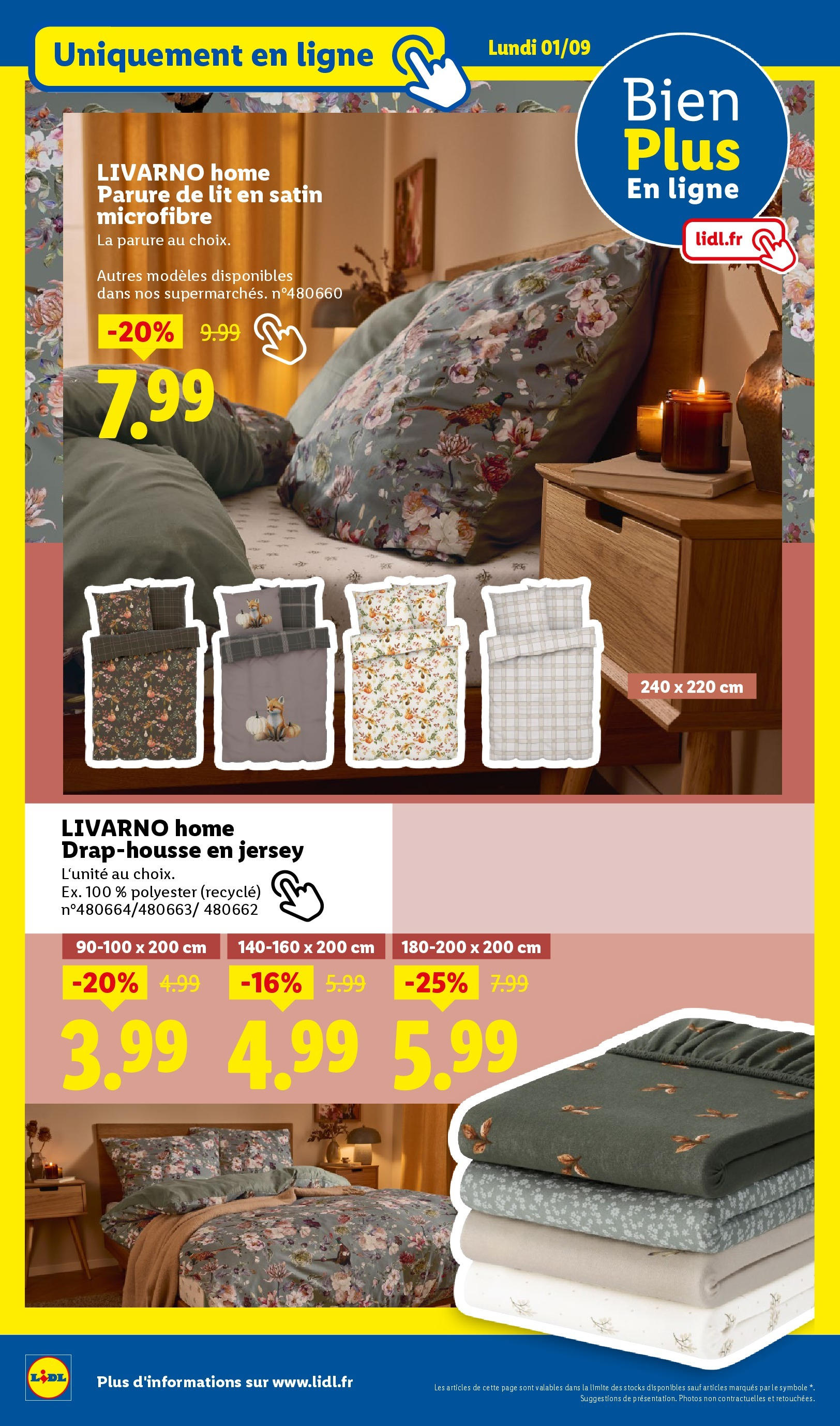 Catalogue LIDL du 27/08/2025 | Promo prospectus en ligne | Page: 55 | Produits: Parure de lit, Lit Catalogue LIDL du 27/08/2025 | Promo prospectus en ligne | Page: 55 | Produits: Parure de lit, Lit
