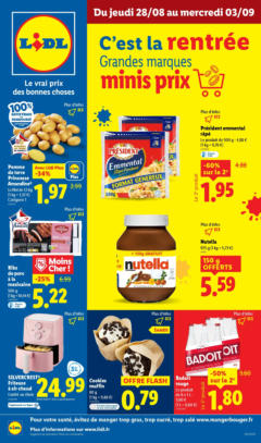 Prévisualisation de Cette semaine, vos marques préférées sont à prix Lidl ! Profitez de nombreuses réductions. du magasin LIDL formulaire valide 27/08/2025