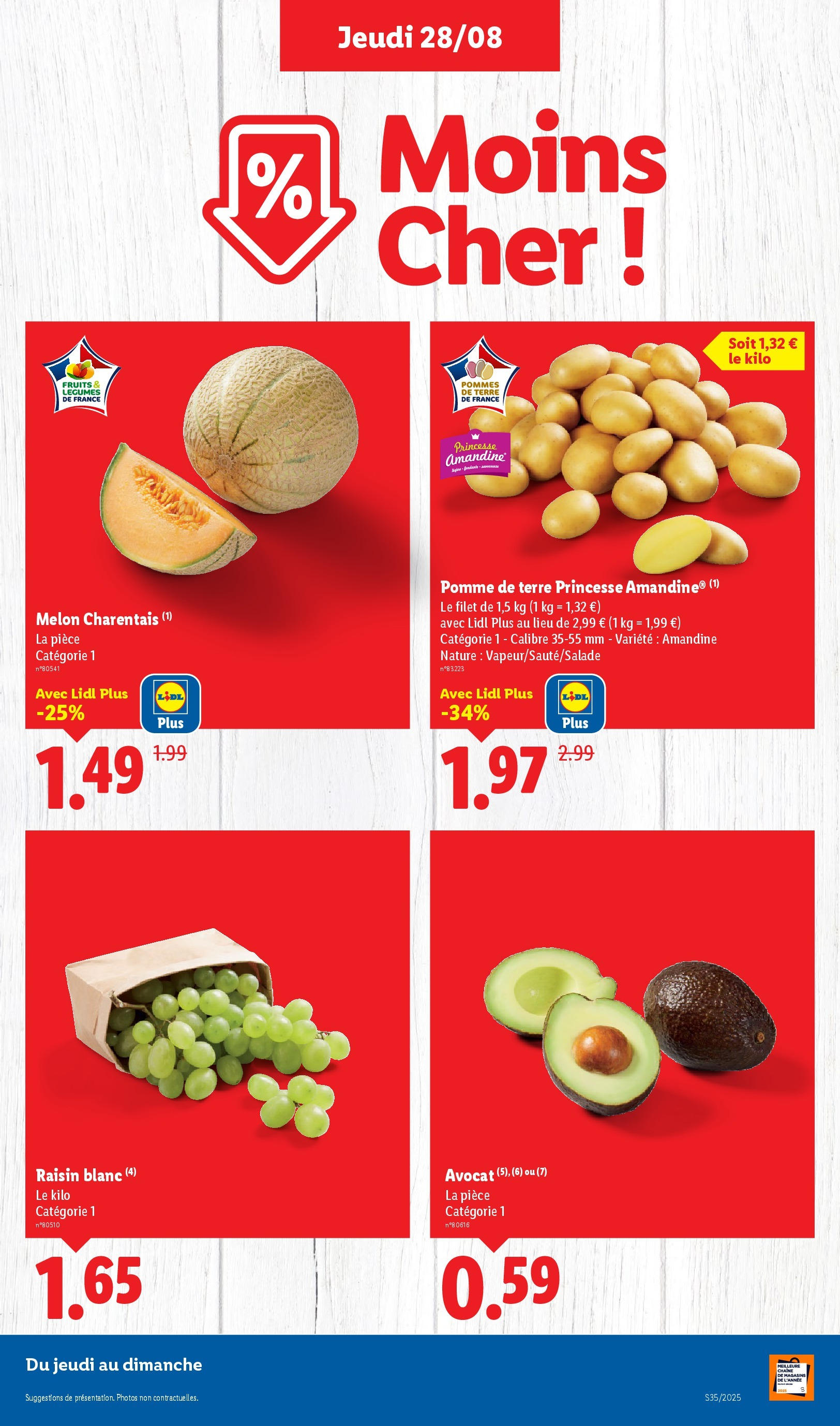 Catalogue LIDL du 27/08/2025 | Promo prospectus en ligne | Page: 3 | Produits: Melon, Pomme, Pommes, Pommes de terre Catalogue LIDL du 27/08/2025 | Promo prospectus en ligne | Page: 3 | Produits: Melon, Pomme, Pommes, Pommes de terre