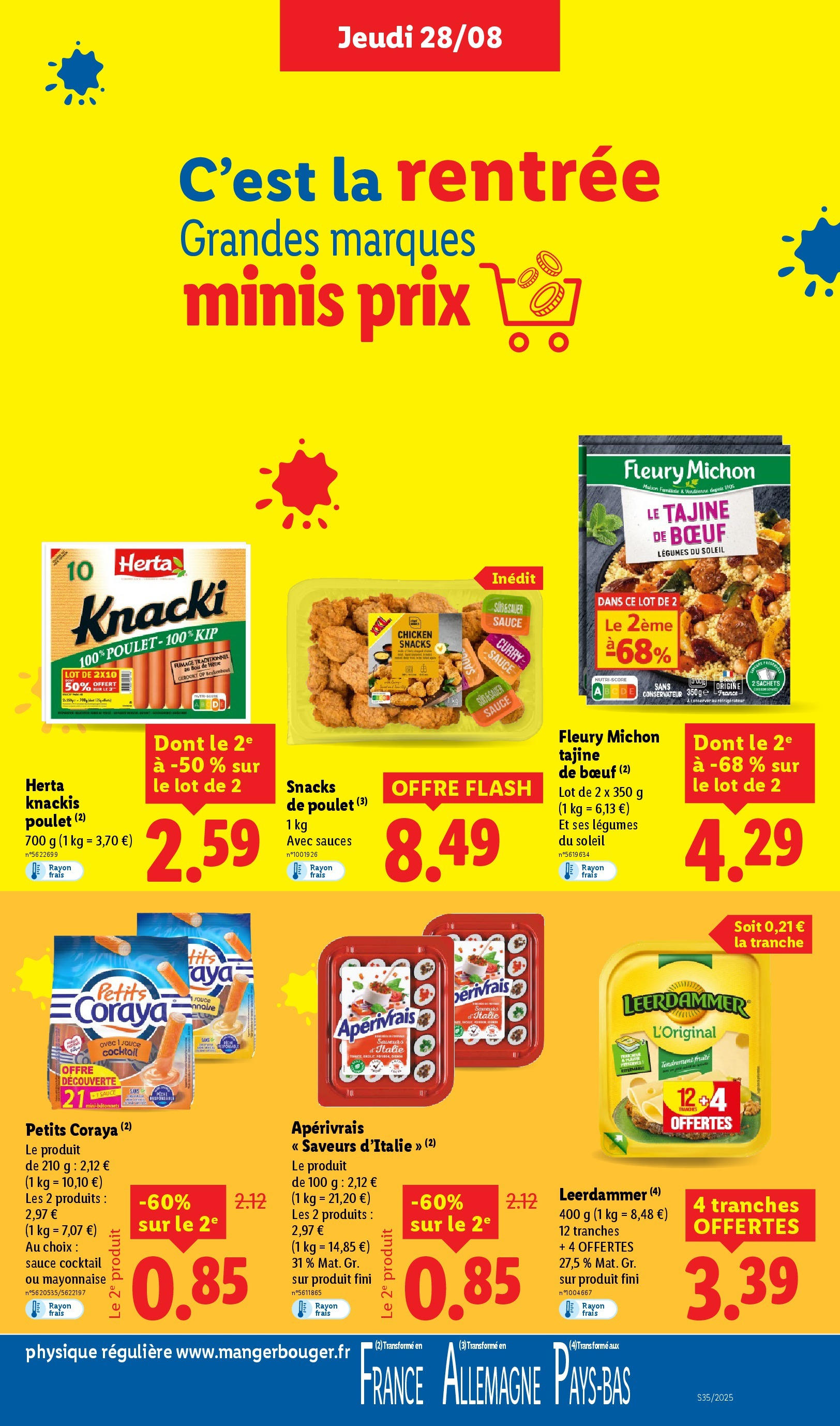 Catalogue LIDL du 27/08/2025 | Promo prospectus en ligne | Page: 13 | Produits: Réfrigérateur, Tajine, Curry, Mayonnaise Catalogue LIDL du 27/08/2025 | Promo prospectus en ligne | Page: 13 | Produits: Réfrigérateur, Tajine, Curry, Mayonnaise