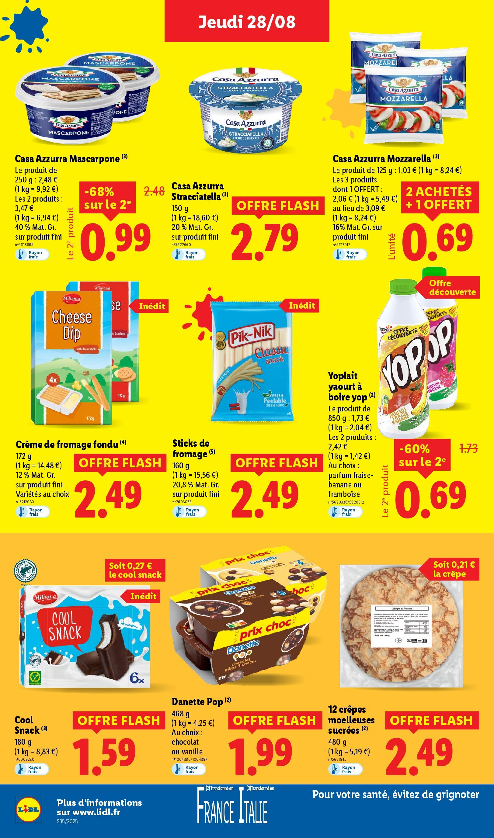 Catalogue LIDL du 27/08/2025 | Promo prospectus en ligne | Page: 14 | Produits: Framboise, Crackers, Banane, Yaourt Catalogue LIDL du 27/08/2025 | Promo prospectus en ligne | Page: 14 | Produits: Framboise, Crackers, Banane, Yaourt