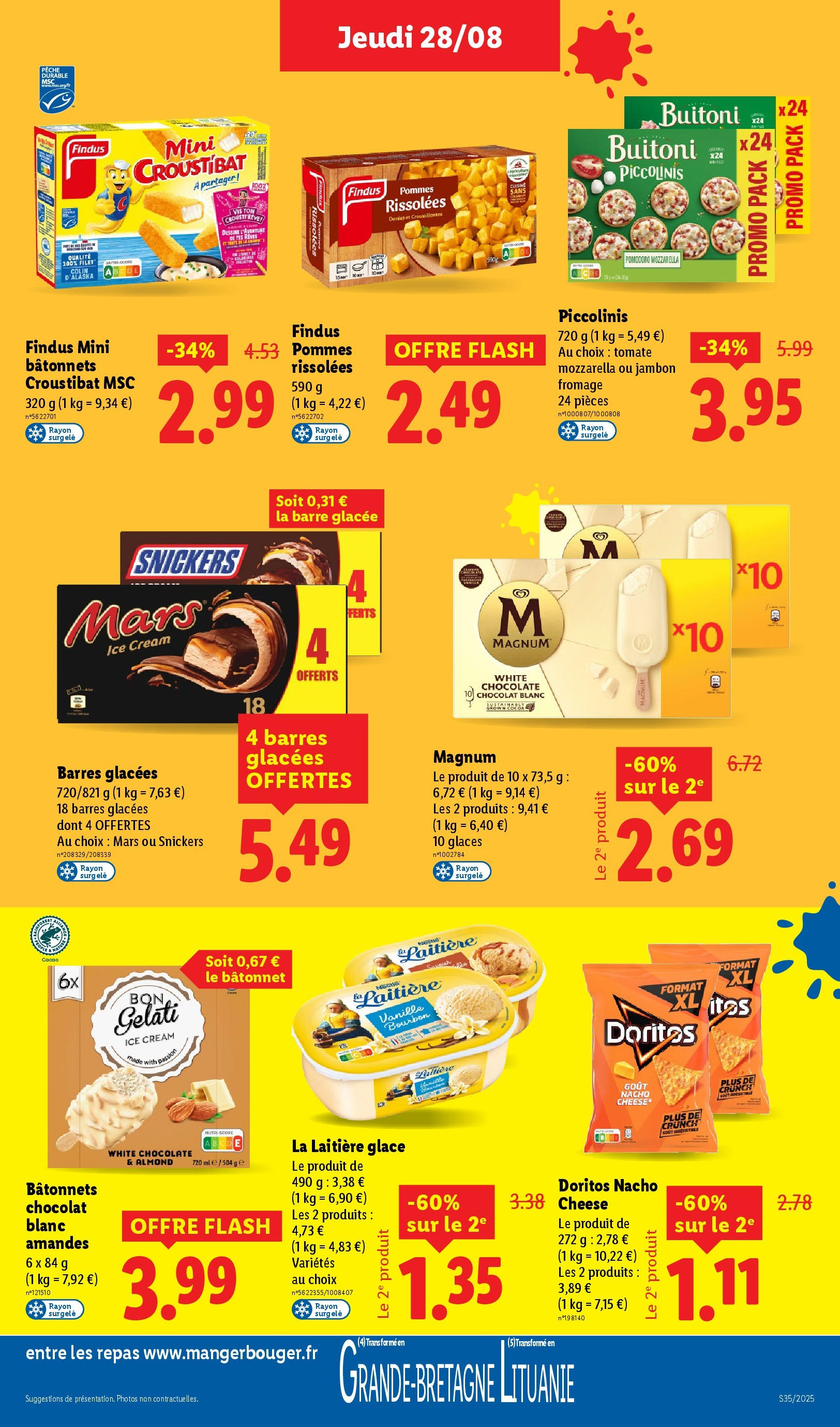 Catalogue LIDL du 27/08/2025 | Promo prospectus en ligne | Page: 15 | Produits: Glaces, Pêche, Fromage, Bourbon Catalogue LIDL du 27/08/2025 | Promo prospectus en ligne | Page: 15 | Produits: Glaces, Pêche, Fromage, Bourbon