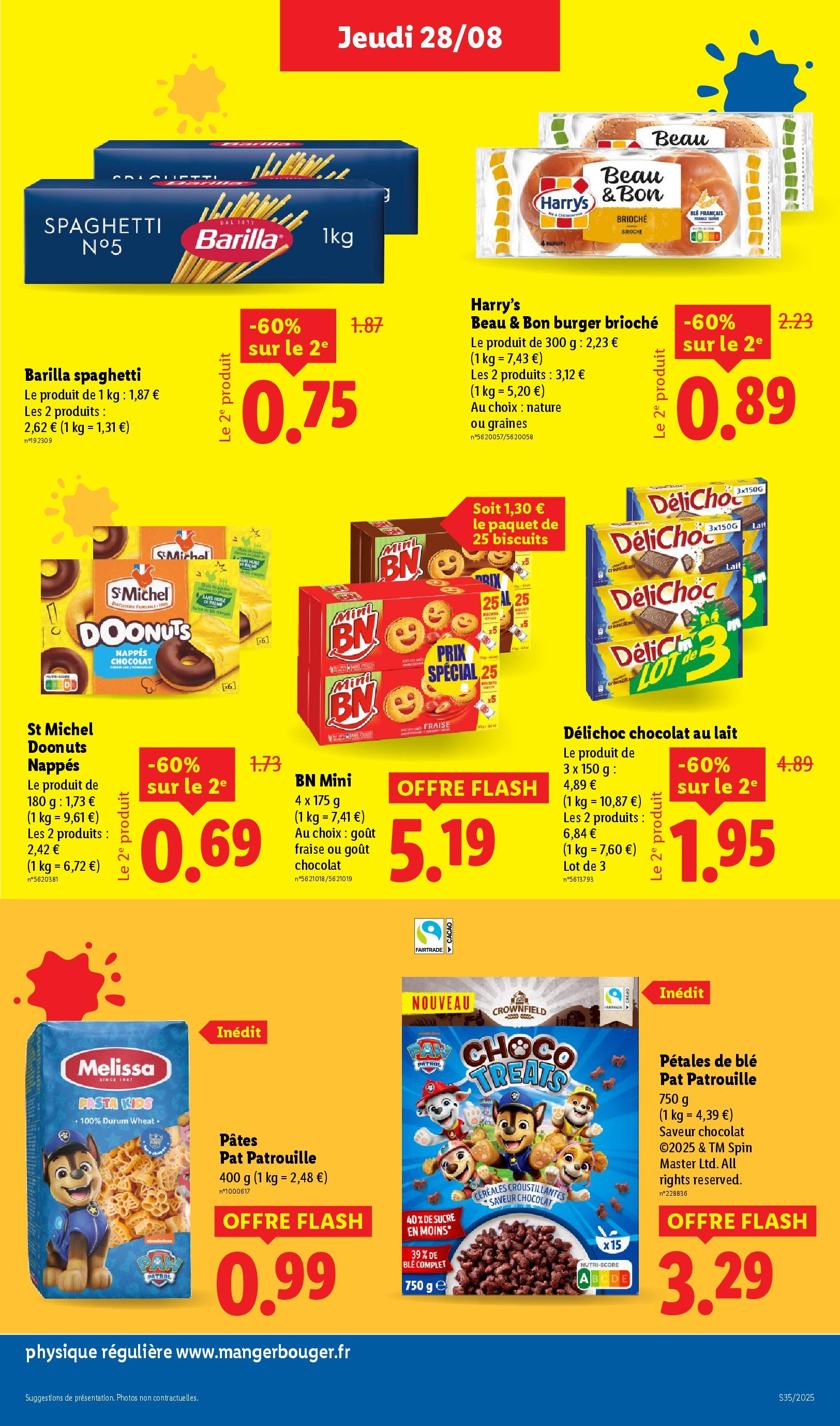 Catalogue LIDL du 27/08/2025 | Promo prospectus en ligne | Page: 17 | Produits: Spaghetti, Lait, Huile, Pâtes Catalogue LIDL du 27/08/2025 | Promo prospectus en ligne | Page: 17 | Produits: Spaghetti, Lait, Huile, Pâtes