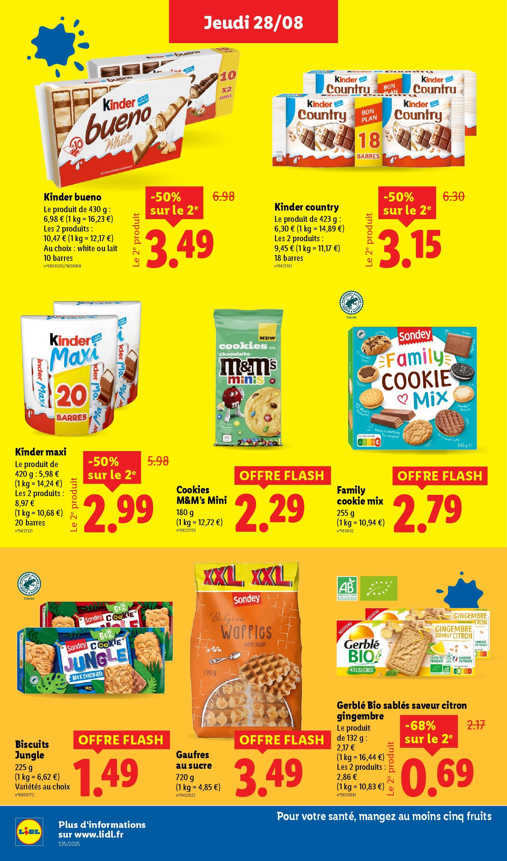 Catalogue LIDL du 27/08/2025 | Promo prospectus en ligne | Page: 18 | Produits: Citron, Cookies, Gingembre, Biscuits Catalogue LIDL du 27/08/2025 | Promo prospectus en ligne | Page: 18 | Produits: Citron, Cookies, Gingembre, Biscuits