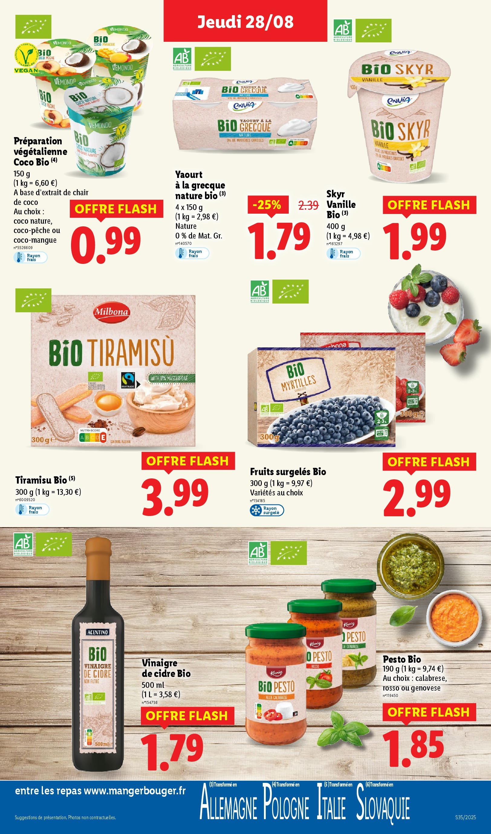 Catalogue LIDL du 27/08/2025 | Promo prospectus en ligne | Page: 23 | Produits: Base, Vinaigre de cidre bio, Vinaigre de cidre, Mascarpone Catalogue LIDL du 27/08/2025 | Promo prospectus en ligne | Page: 23 | Produits: Base, Vinaigre de cidre bio, Vinaigre de cidre, Mascarpone