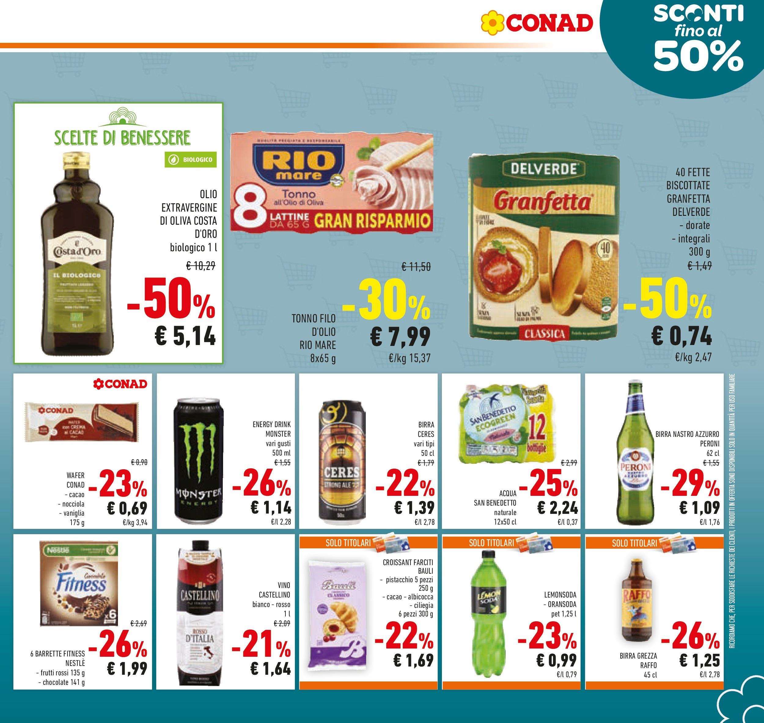Volantino Conad dal 26/08/2025 β³ Settembre | Pagina: 17 | Prodotti: Acqua, Ceres, Tonno, Fette biscottate Volantino Conad dal 26/08/2025 > Anteprima - Settembre | Pagina: 17 | Prodotti: Acqua, Ceres, Tonno, Fette biscottate