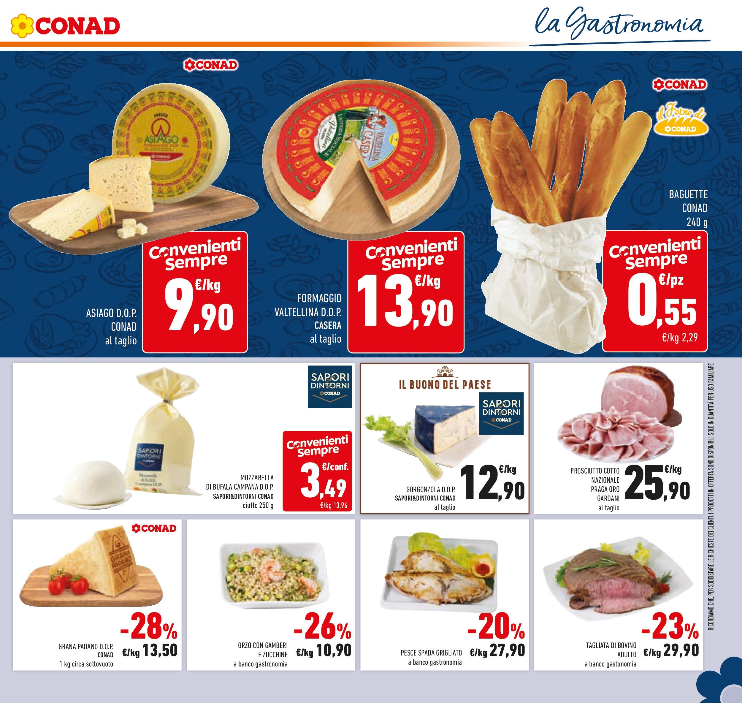 Volantino Conad dal 26/08/2025 β³ Settembre | Pagina: 11 | Prodotti: Bovino, Gamberi, Pesce spada, Gorgonzola Volantino Conad dal 26/08/2025 > Anteprima - Settembre | Pagina: 11 | Prodotti: Bovino, Gamberi, Pesce spada, Gorgonzola