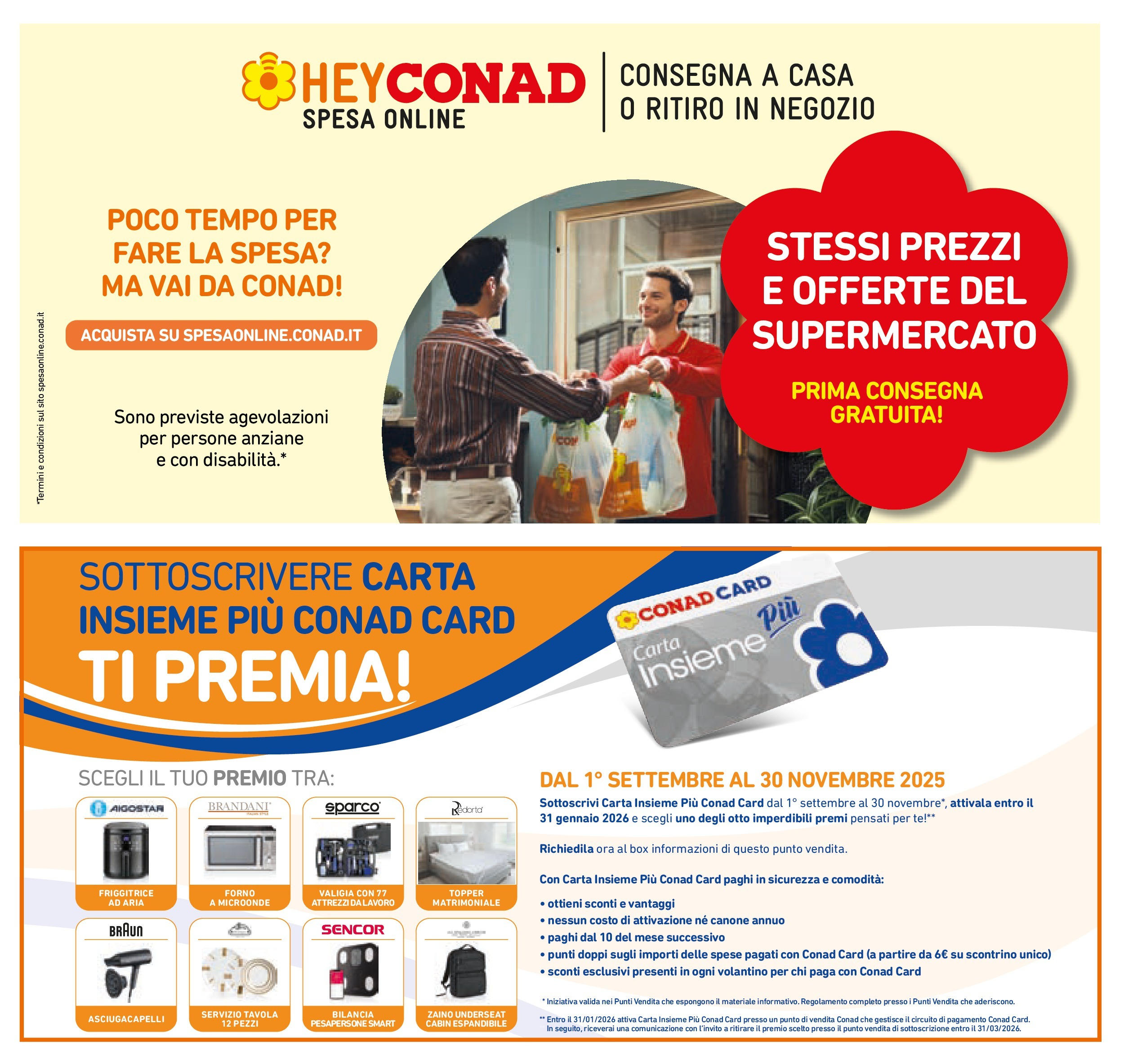 Volantino Conad dal 26/08/2025 ⳠSettembre | Pagina: 29 | Prodotti: Microonde, Tè, Asciugacapelli, Friggitrice Volantino Conad dal 26/08/2025 > Anteprima - Settembre | Pagina: 29 | Prodotti: Microonde, Tè, Asciugacapelli, Friggitrice