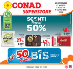 Anteprima del volantino Conad - Sconti fino al 50% valido a partire dal 26.08.2025