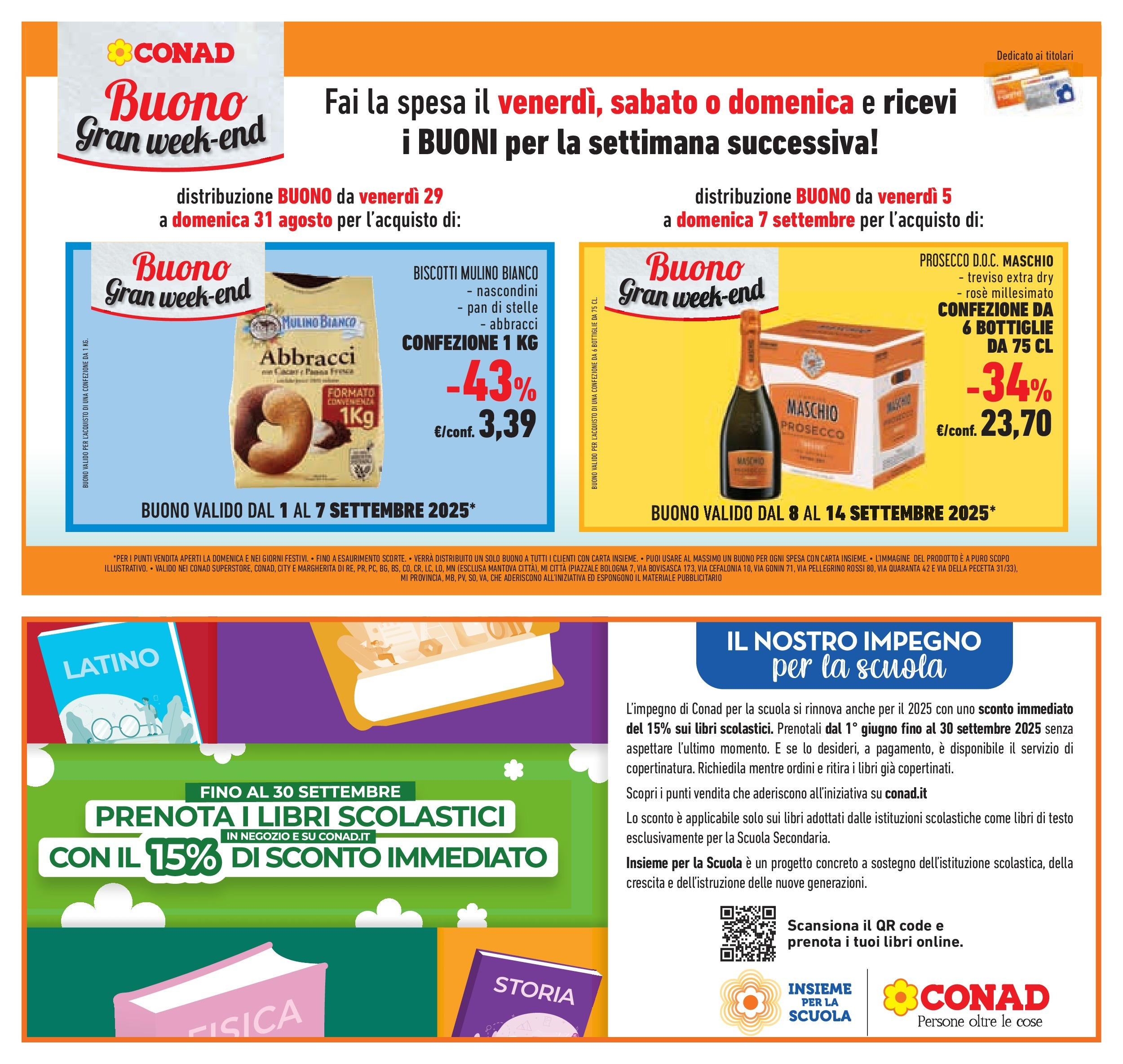 Volantino Conad dal 26/08/2025 β³ Settembre | Pagina: 19 | Prodotti: Panna, Biscotti, Prosecco Volantino Conad dal 26/08/2025 > Anteprima - Settembre | Pagina: 19 | Prodotti: Panna, Biscotti, Prosecco