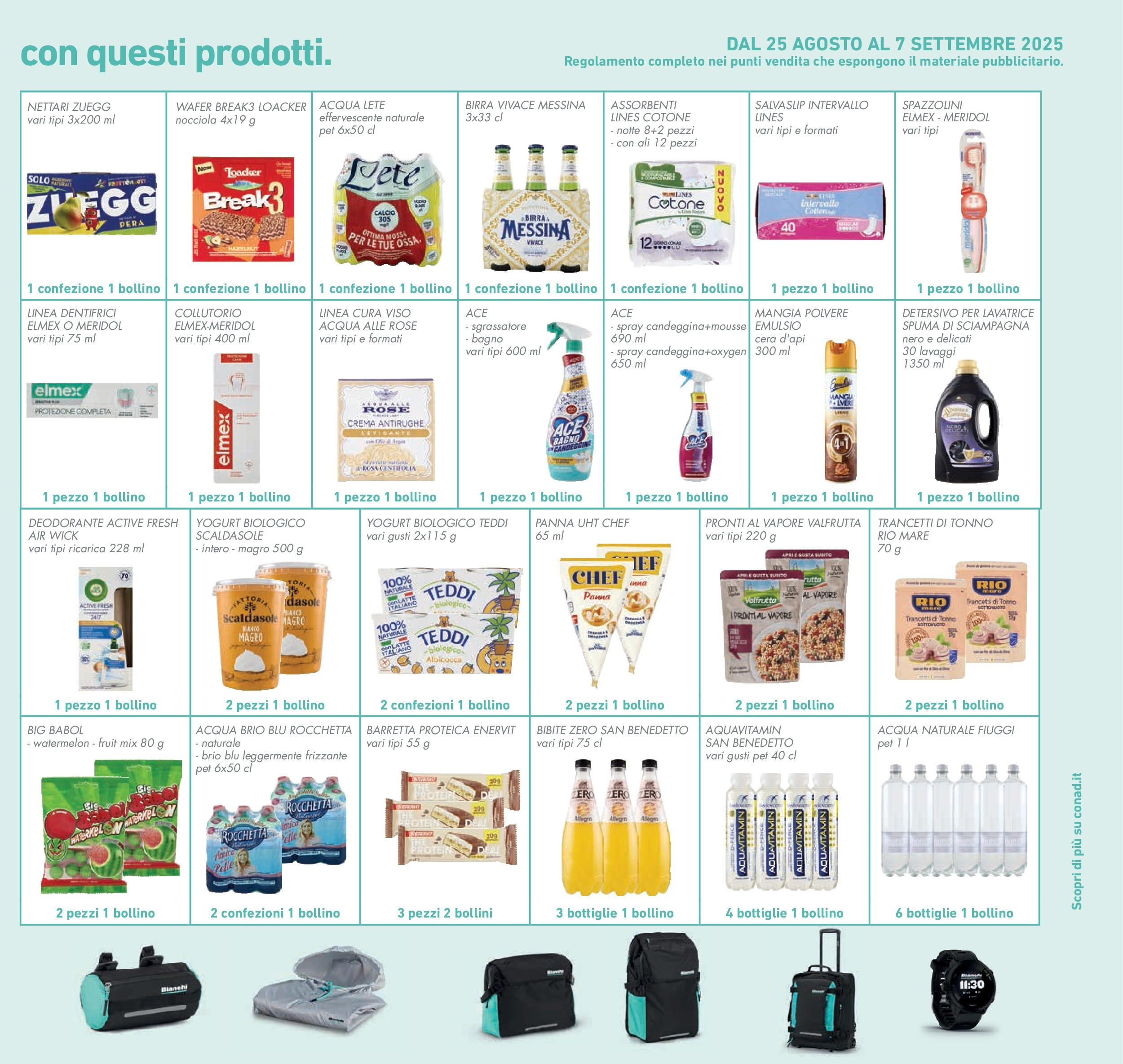 Volantino Conad dal 26/08/2025 β³ Settembre | Pagina: 37 | Prodotti: Collutorio, Tonno, Bibite, Bagno Volantino Conad dal 26/08/2025 > Anteprima - Settembre | Pagina: 37 | Prodotti: Collutorio, Tonno, Bibite, Bagno
