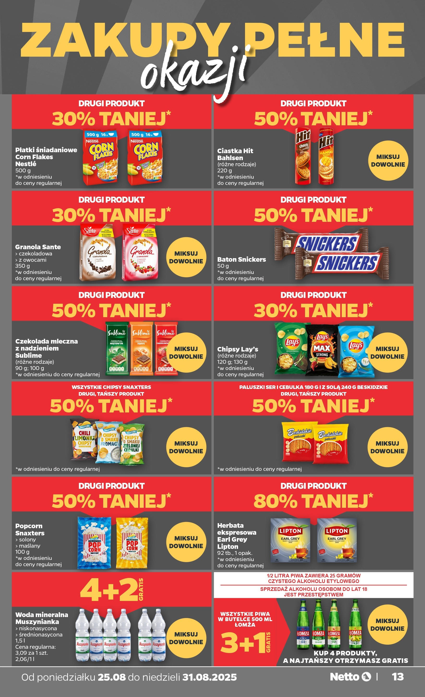 Netto - NETTO T35A ważne do 31.08 od 24.08.2025 | Promocje | Strona: 13 Netto - NETTO T35A ważne do 31.08 od 24.08.2025 - Aktualne promocje | Strona: 13