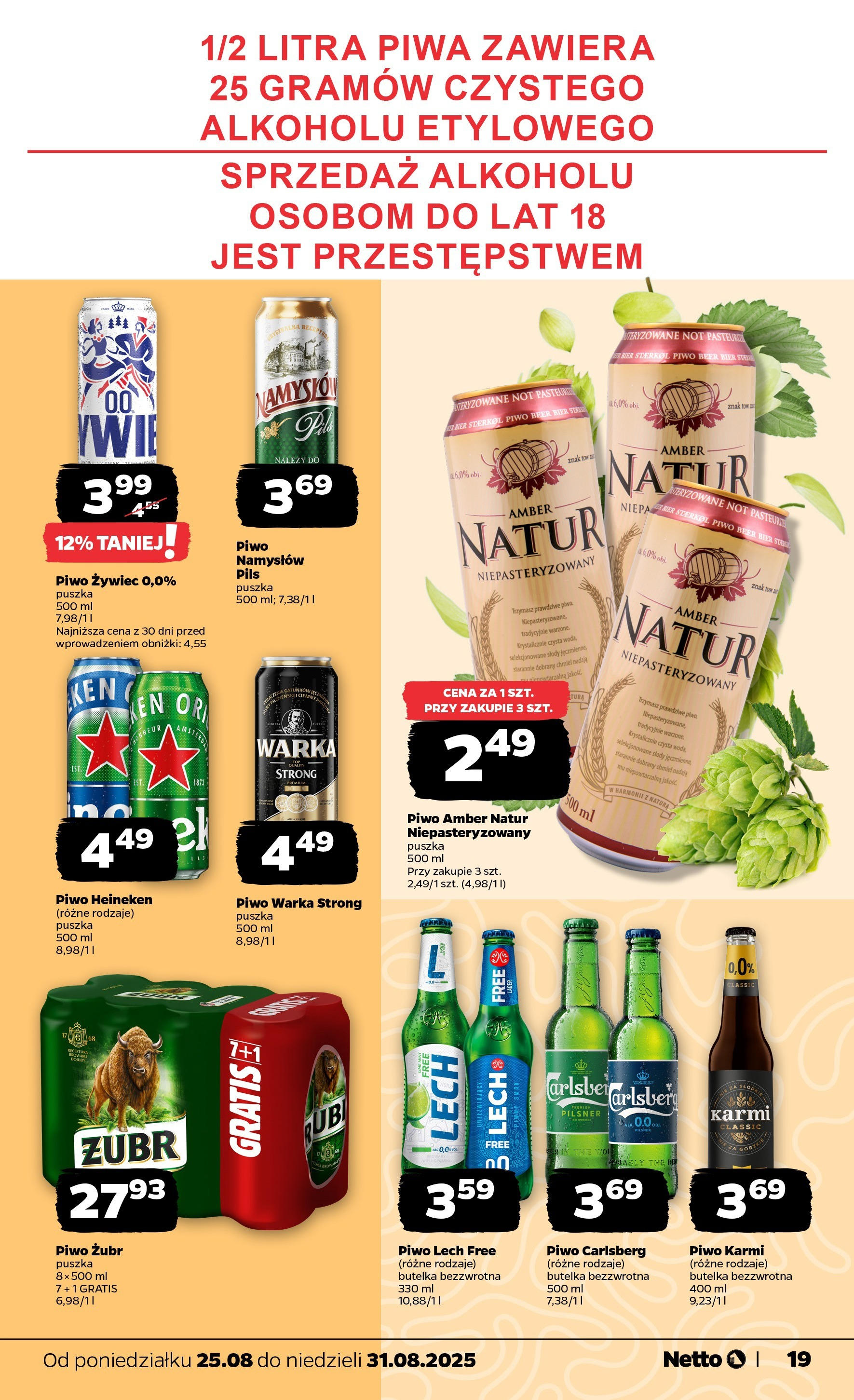 Netto - NETTO T35A ważne do 31.08 od 24.08.2025 | Promocje | Strona: 19 Netto - NETTO T35A ważne do 31.08 od 24.08.2025 - Aktualne promocje | Strona: 19