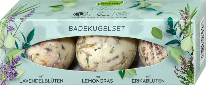 alverde NATURKOSMETIK Geschenkset Badekugel Ruheoase