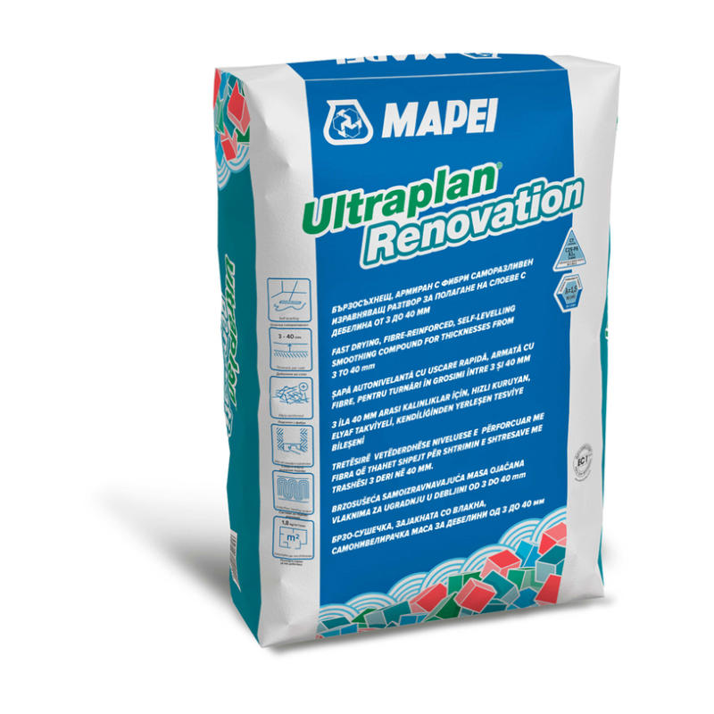 САМОРАЗЛИВНА ЗАМАЗКА ОТ 3 ДО 40 ММ MAPEI ULTRAPLAN RENOVATION