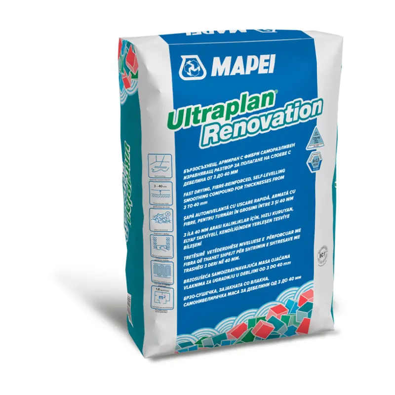 САМОРАЗЛИВНА ЗАМАЗКА ОТ 3 ДО 40 ММ MAPEI ULTRAPLAN RENOVATION