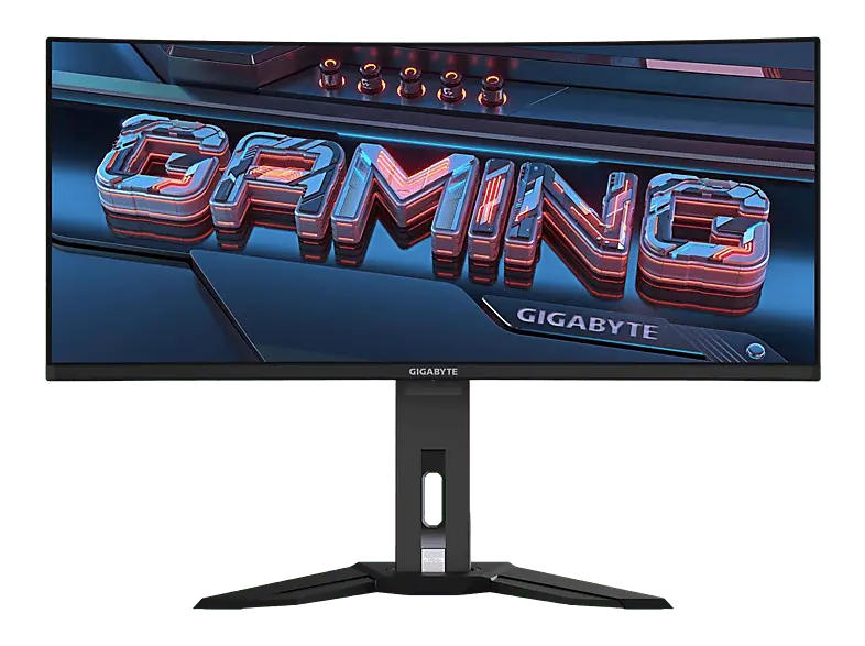 GIGABYTE MO34WQC 34 Zoll Monitor, WQHD, 0,03 ms Reaktionszeit, 250 cd/m², 175 Hz, Schwarz