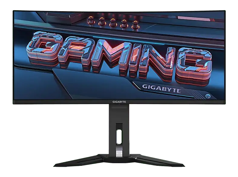 GIGABYTE MO34WQC 34 Zoll Monitor, WQHD, 0,03 ms Reaktionszeit, 250 cd/m², 175 Hz, Schwarz