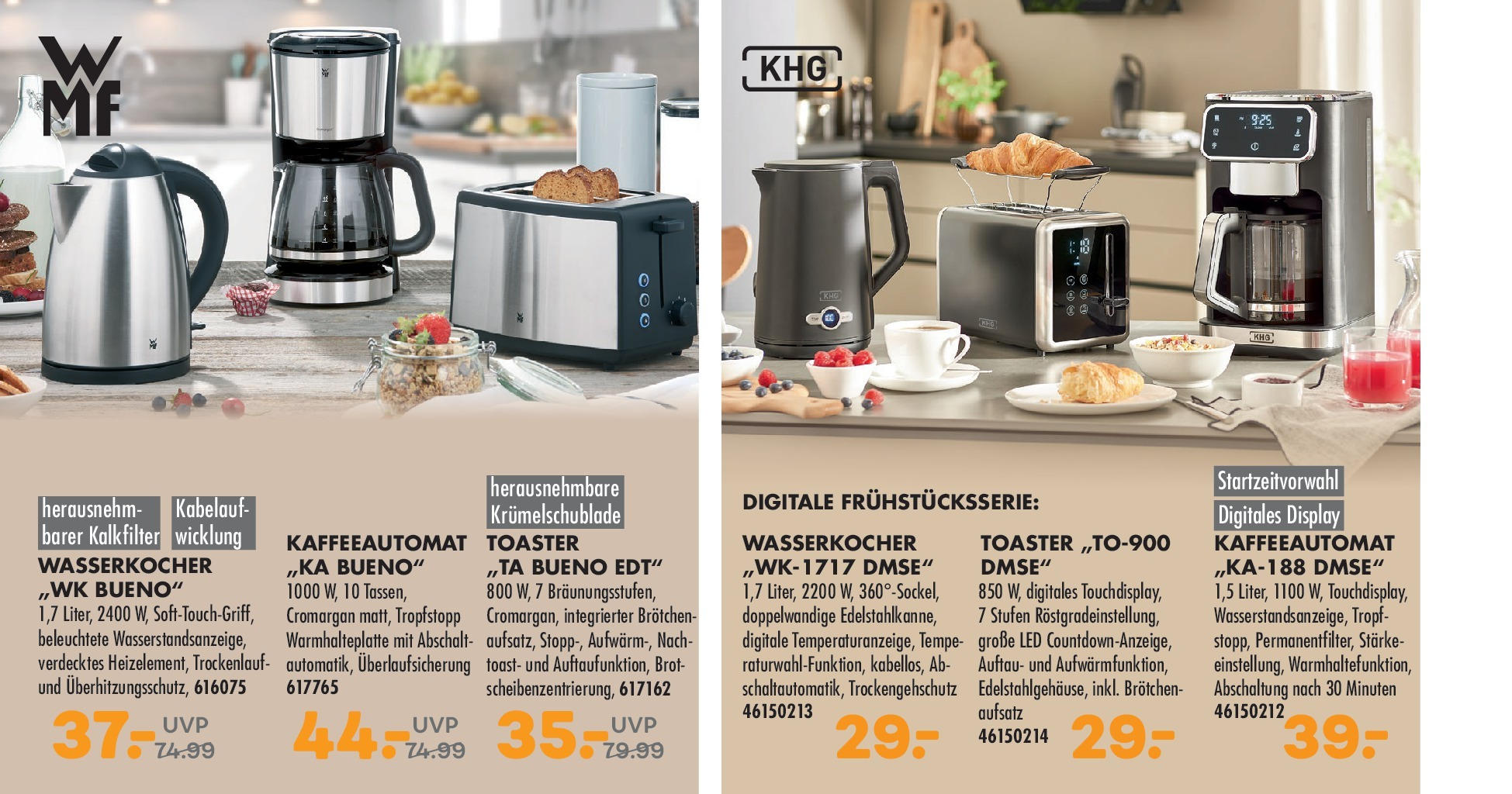 Möbel Kraft Prospekt Traummöbel zum Sparpreis (ab 26.08.2025) zum Blättern | Seite: 10 | Produkte: Wasserkocher, Toaster, Toast, Brot
