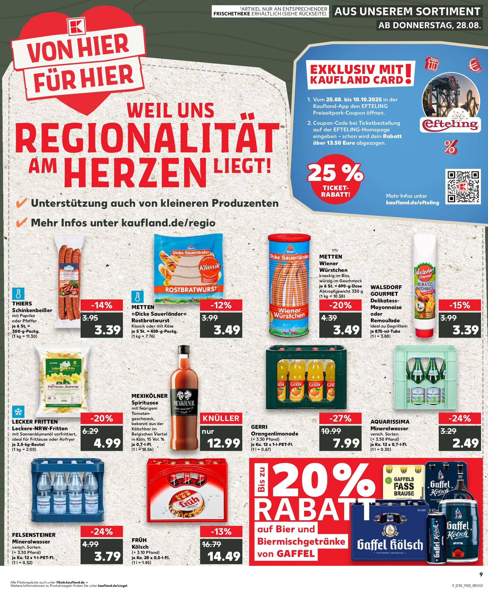 Prospekt Kaufland ab 28.08.2025 » Angebote und Werbung Online | Seite: 1 | Produkte: Käse, Bier, Mayonnaise, Fritteuse Prospekt Kaufland ab 28.08.2025 » Angebote Online zum Blättern | Seite: 1 | Produkte: Käse, Bier, Mayonnaise, Fritteuse