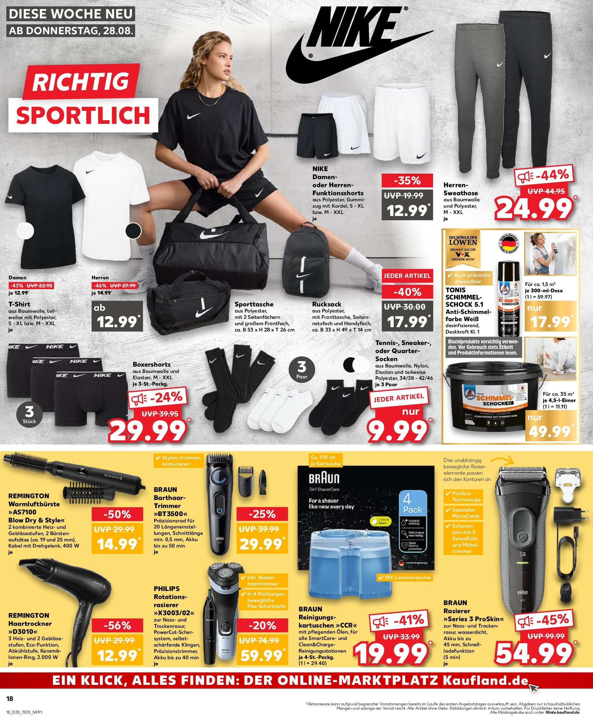 Prospekt Kaufland ab 27.08.2025 » Angebote und Werbung Online | Seite: 18 | Produkte: Kabel, Rasierer, Haartrockner, Rucksack Prospekt Kaufland ab 27.08.2025 » Angebote Online zum Blättern | Seite: 18 | Produkte: Kabel, Rasierer, Haartrockner, Rucksack