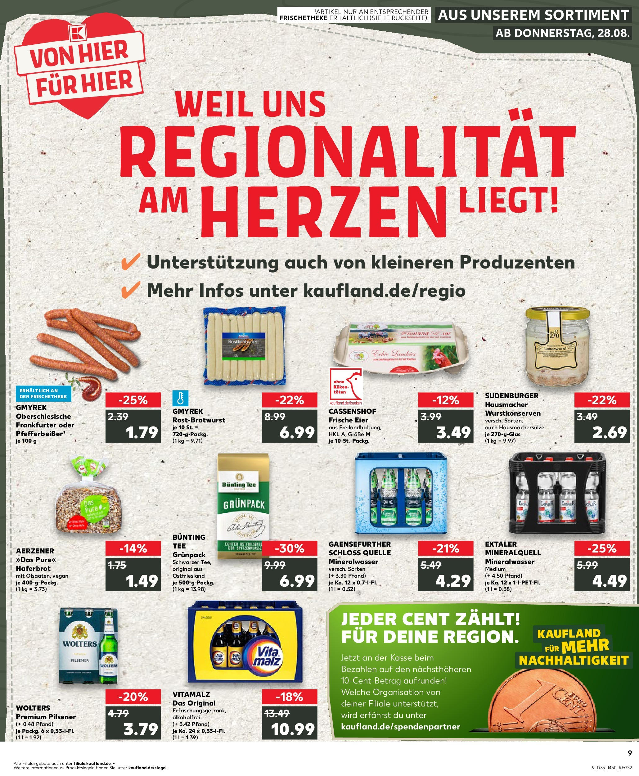Prospekt Kaufland ab 28.08.2025 » Angebote und Werbung Online | Seite: 1 | Produkte: Eier, Mineralwasser, Tee Prospekt Kaufland ab 28.08.2025 » Angebote Online zum Blättern | Seite: 1 | Produkte: Eier, Mineralwasser, Tee