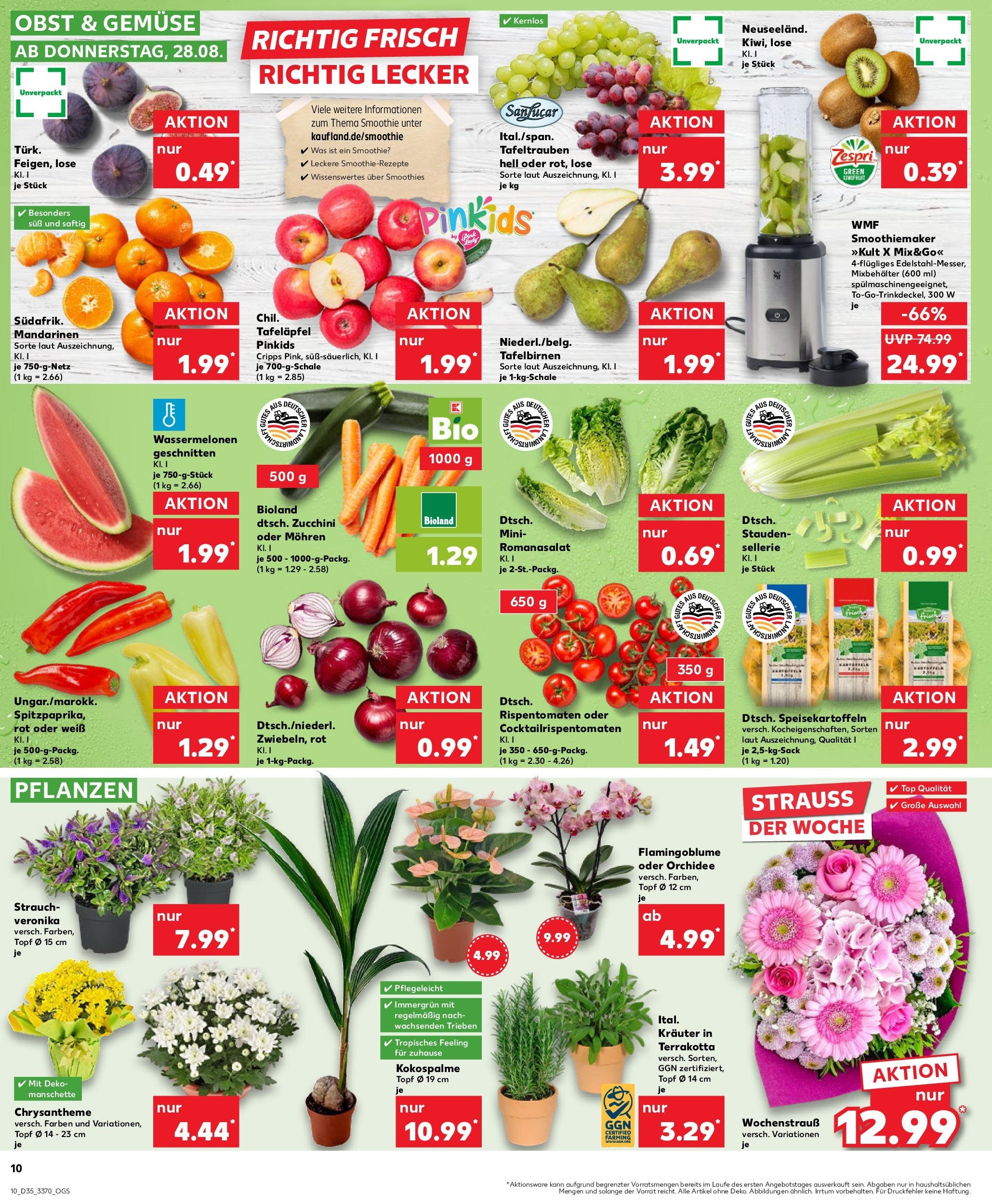 Prospekt Kaufland ab 27.08.2025 » Angebote und Werbung Online | Seite: 10 | Produkte: Orchidee, Mohren, Gemüse, Zucchini Prospekt Kaufland ab 27.08.2025 » Angebote Online zum Blättern | Seite: 10 | Produkte: Orchidee, Mohren, Gemüse, Zucchini