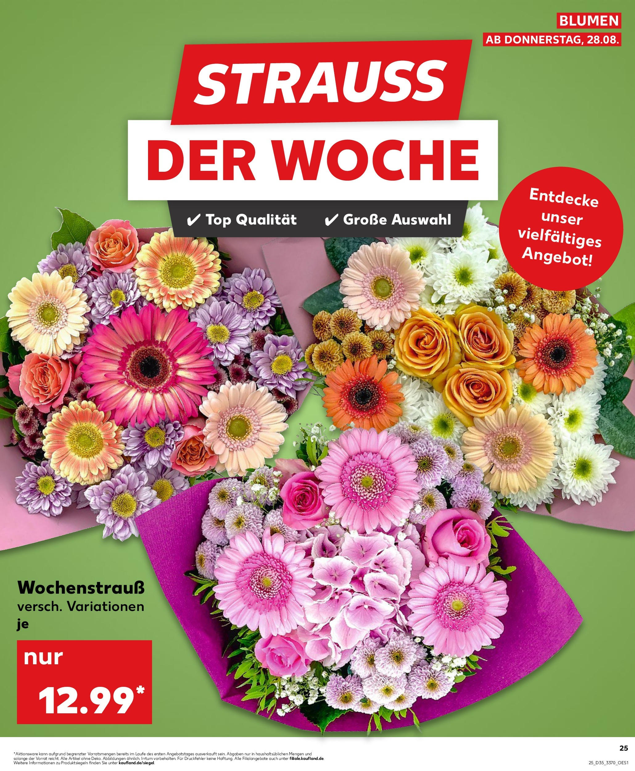 Prospekt Kaufland ab 27.08.2025 » Angebote und Werbung Online | Seite: 25 | Produkte: Top, Blumen Prospekt Kaufland ab 27.08.2025 » Angebote Online zum Blättern | Seite: 25 | Produkte: Top, Blumen