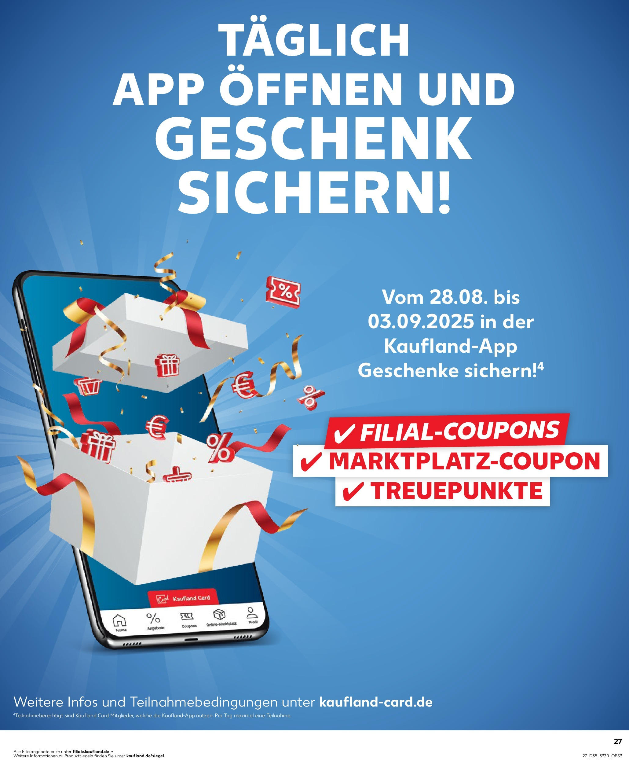 Prospekt Kaufland ab 27.08.2025 » Angebote und Werbung Online | Seite: 27 Prospekt Kaufland ab 27.08.2025 » Angebote Online zum Blättern | Seite: 27