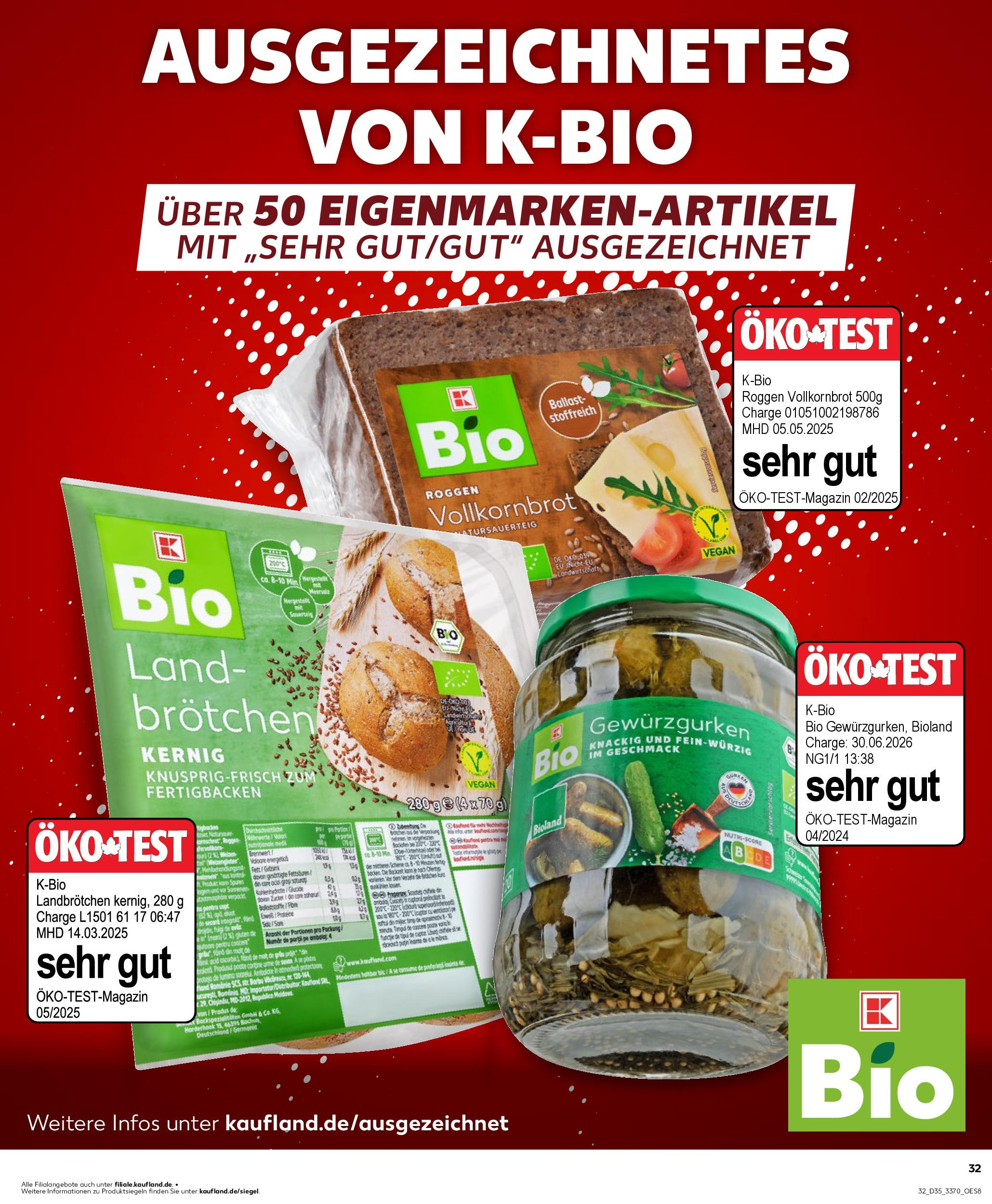 Prospekt Kaufland ab 27.08.2025 » Angebote und Werbung Online | Seite: 32 | Produkte: Vollkornbrot Prospekt Kaufland ab 27.08.2025 » Angebote Online zum Blättern | Seite: 32 | Produkte: Vollkornbrot