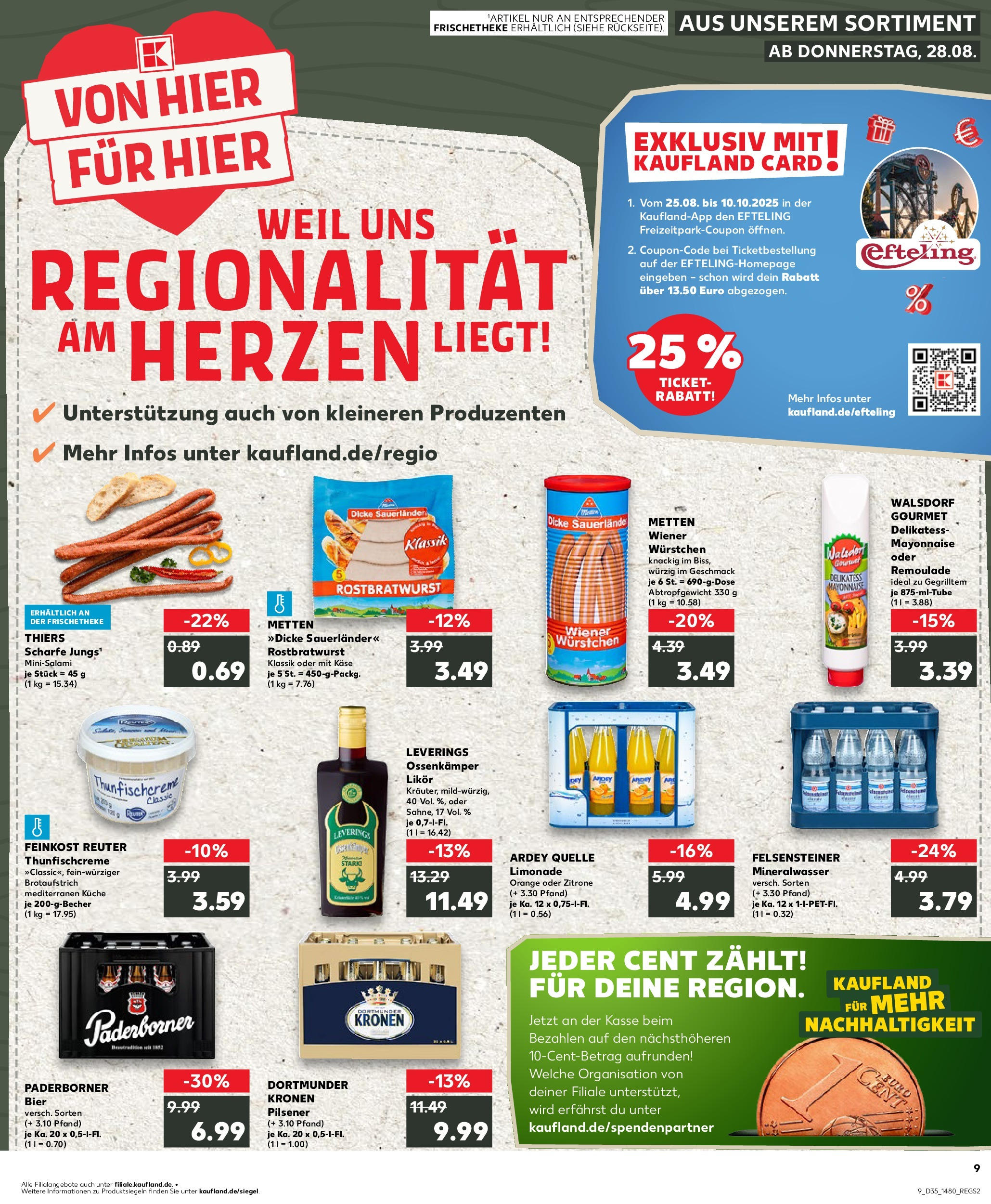 Prospekt Kaufland ab 28.08.2025 » Angebote und Werbung Online | Seite: 9 | Produkte: Bier, Likör, Limonade, Mayonnaise Prospekt Kaufland ab 28.08.2025 » Angebote Online zum Blättern | Seite: 9 | Produkte: Bier, Likör, Limonade, Mayonnaise