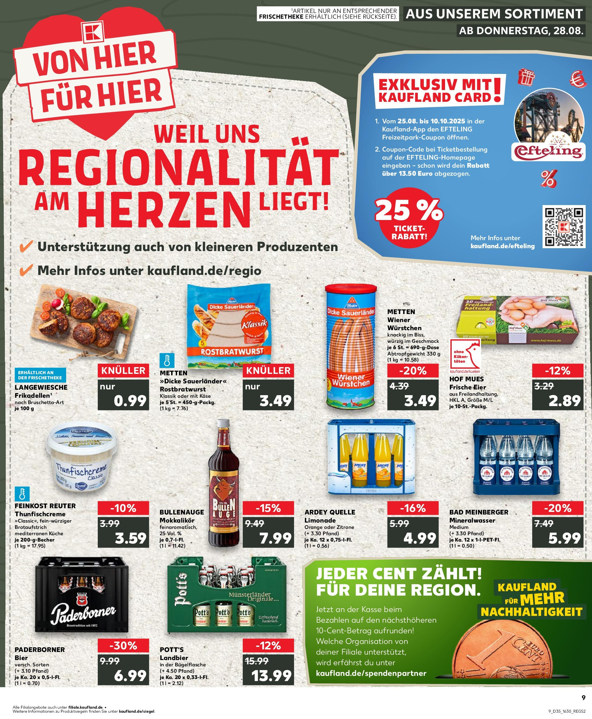 Prospekt Kaufland ab 28.08.2025 » Angebote Online zum Blättern | Seite: 1 | Produkte: Käse, Küche, Limonade, Mineralwasser