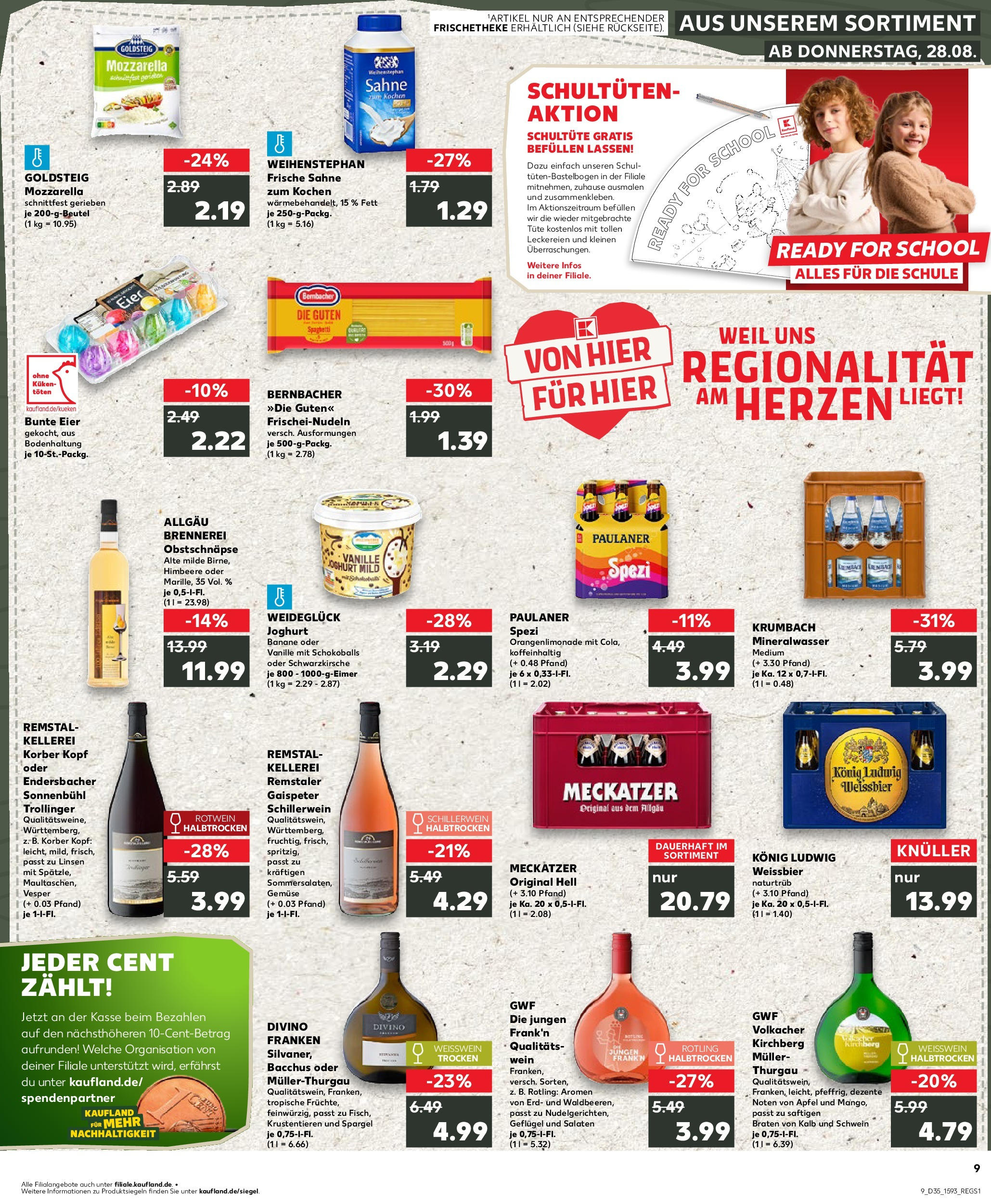 Prospekt Kaufland ab 28.08.2025 » Angebote und Werbung Online | Seite: 1 | Produkte: Rotwein, Spargel, Wein, Paulaner Prospekt Kaufland ab 28.08.2025 » Angebote Online zum Blättern | Seite: 1 | Produkte: Rotwein, Spargel, Wein, Paulaner