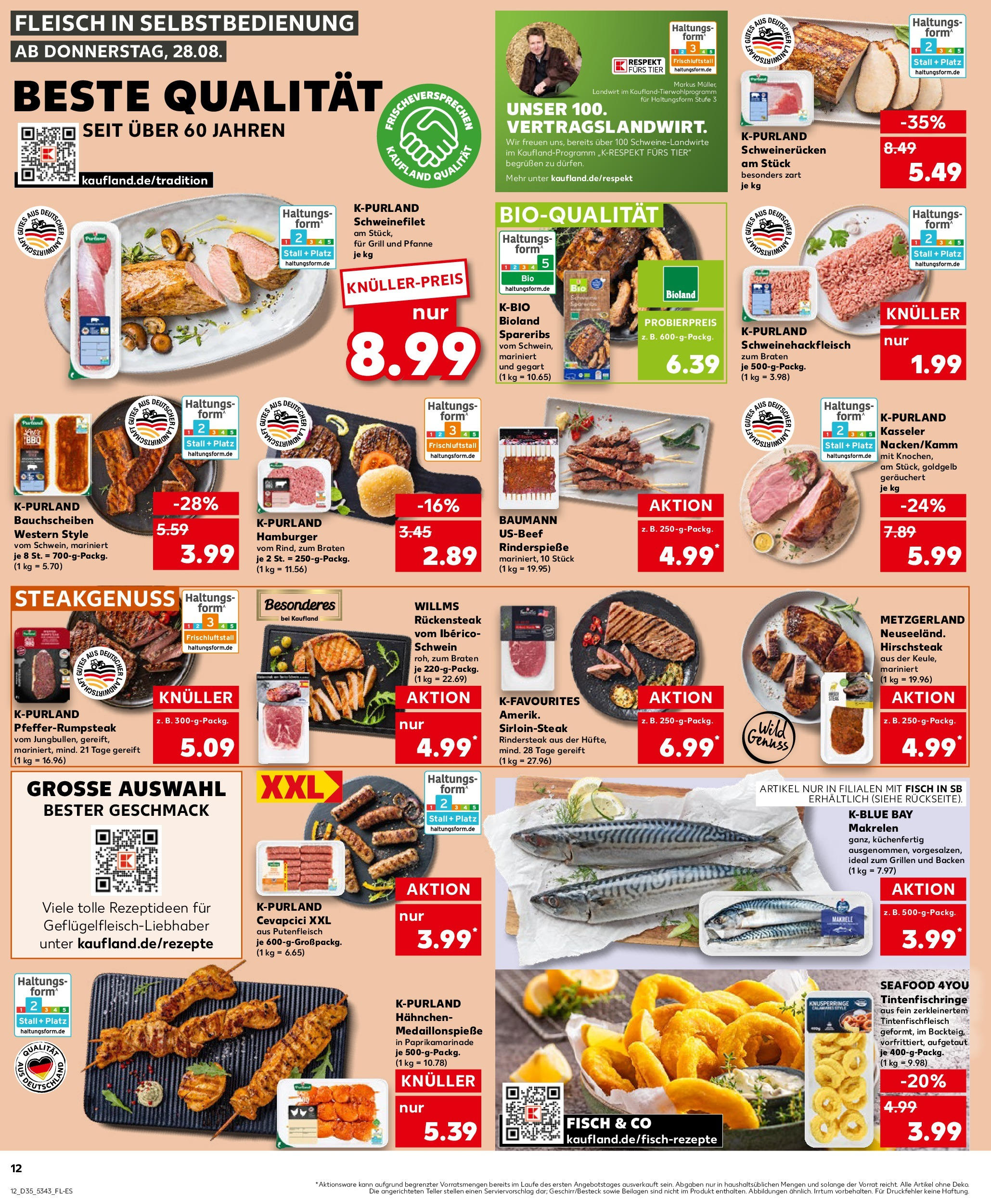 Prospekt Kaufland ab 28.08.2025 » Angebote und Werbung Online | Seite: 12 | Produkte: Grill, Cevapcici, Schweinefilet, Steak Prospekt Kaufland ab 28.08.2025 » Angebote Online zum Blättern | Seite: 12 | Produkte: Grill, Cevapcici, Schweinefilet, Steak