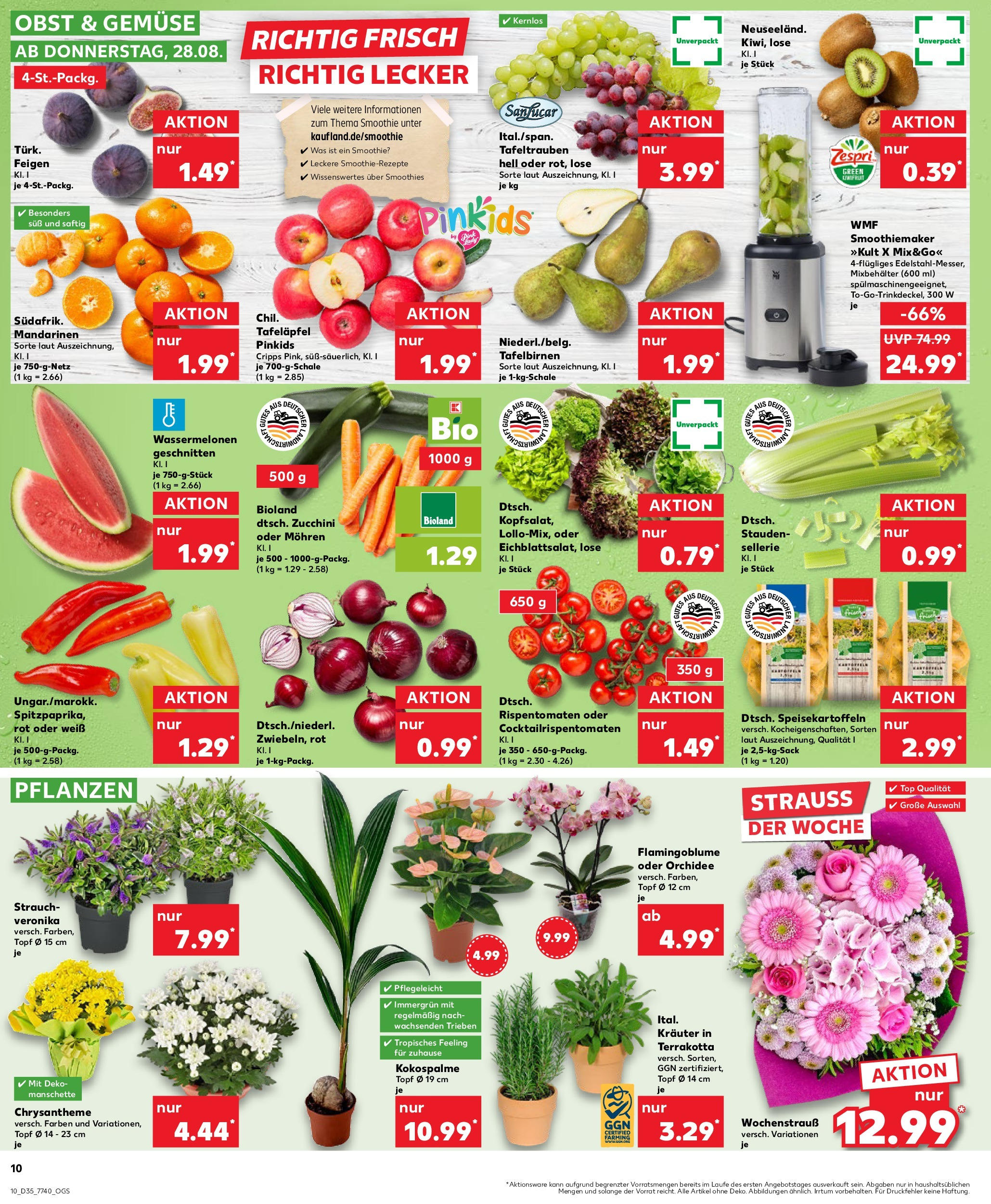 Prospekt Kaufland ab 27.08.2025 » Angebote und Werbung Online | Seite: 10 | Produkte: Orchidee, Gemüse, Obst, Kiwi Prospekt Kaufland ab 27.08.2025 » Angebote Online zum Blättern | Seite: 10 | Produkte: Orchidee, Gemüse, Obst, Kiwi