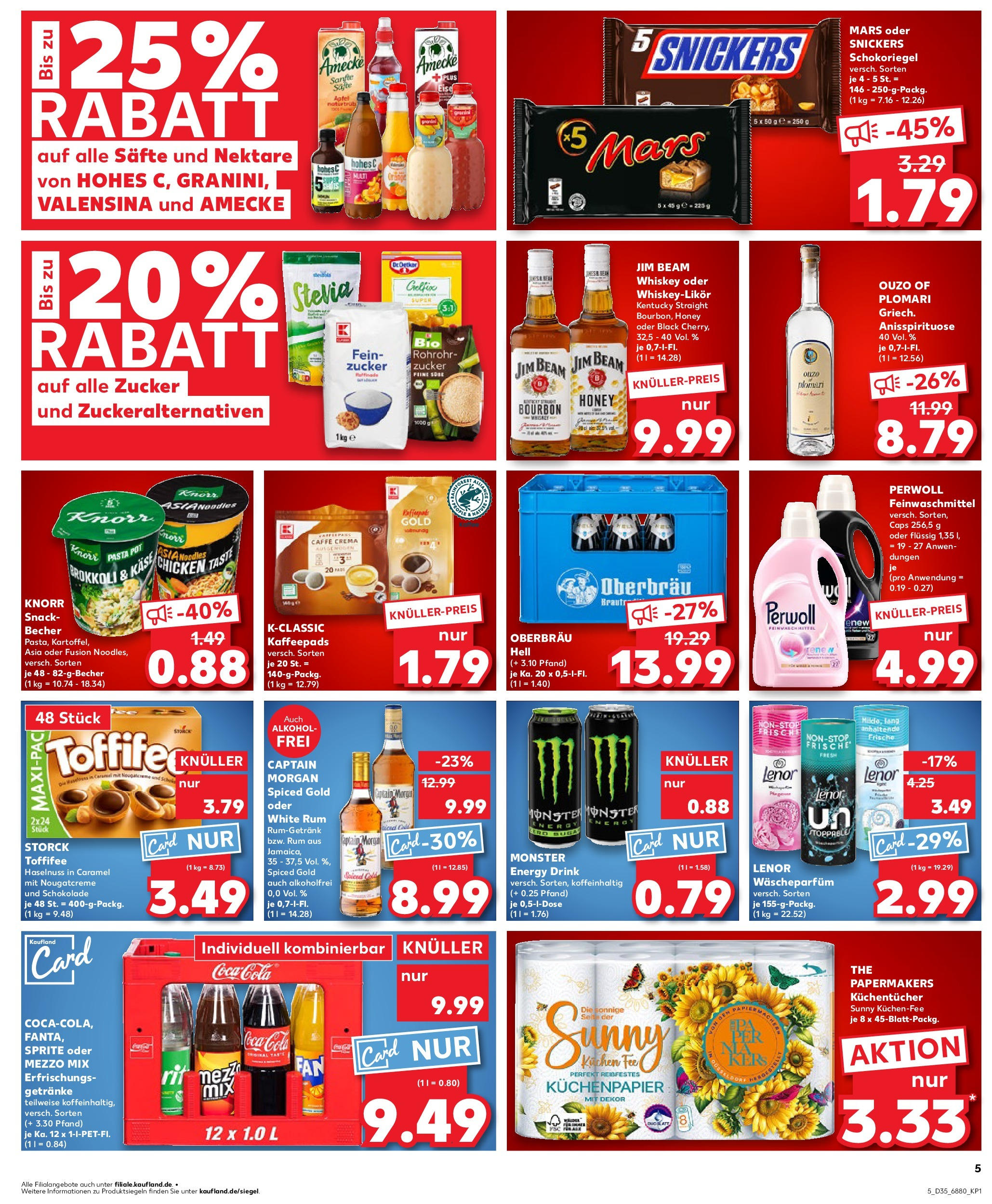 Prospekt Kaufland ab 28.08.2025 » Angebote und Werbung Online | Seite: 5 | Produkte: Lenor, Mezzo mix, Zucker, Captain morgan Prospekt Kaufland ab 28.08.2025 » Angebote Online zum Blättern | Seite: 5 | Produkte: Lenor, Mezzo mix, Zucker, Captain morgan