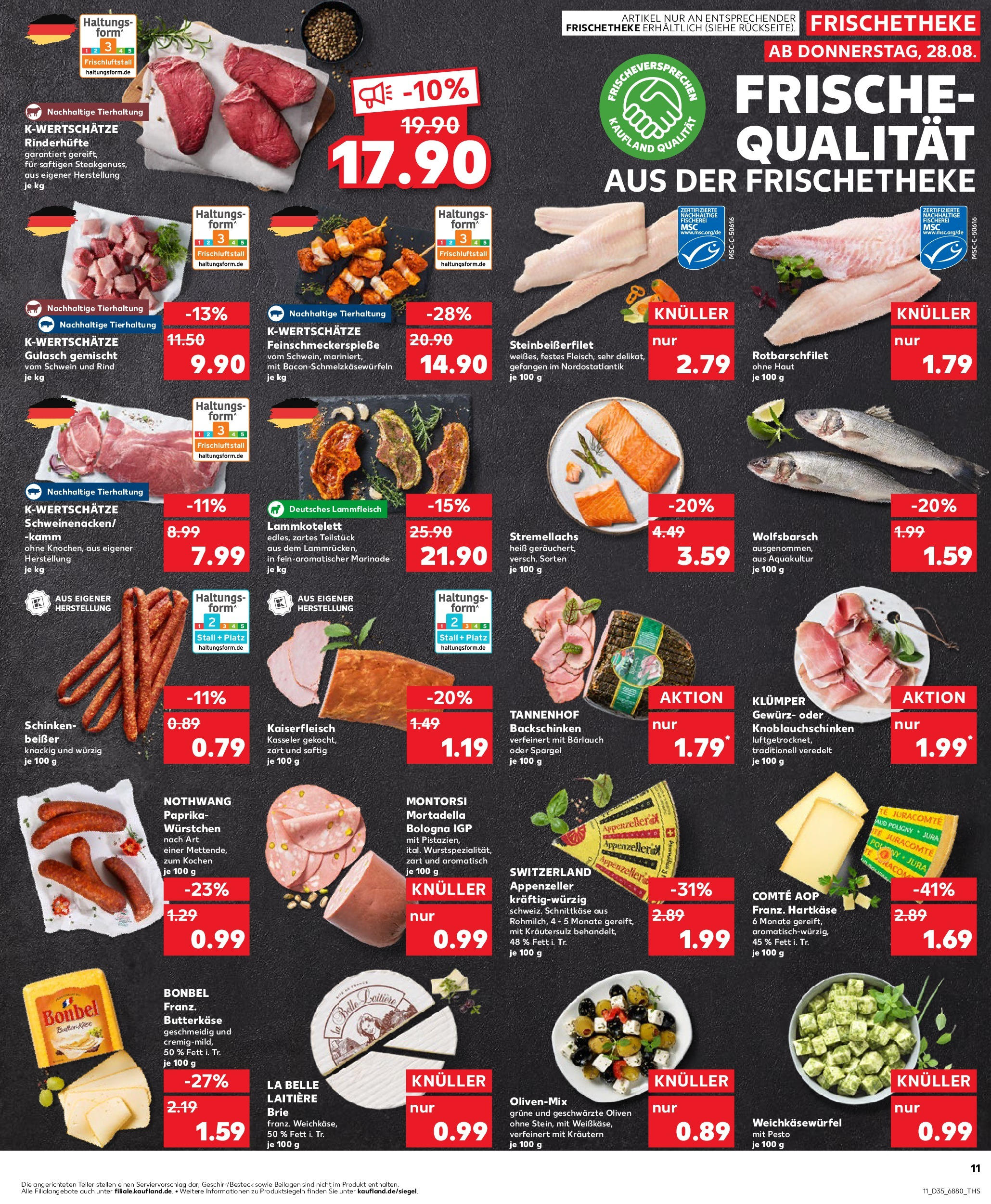 Prospekt Kaufland ab 28.08.2025 » Angebote und Werbung Online | Seite: 11 | Produkte: Butter, Paprika, Gulasch, Schinken Prospekt Kaufland ab 28.08.2025 » Angebote Online zum Blättern | Seite: 11 | Produkte: Butter, Paprika, Gulasch, Schinken