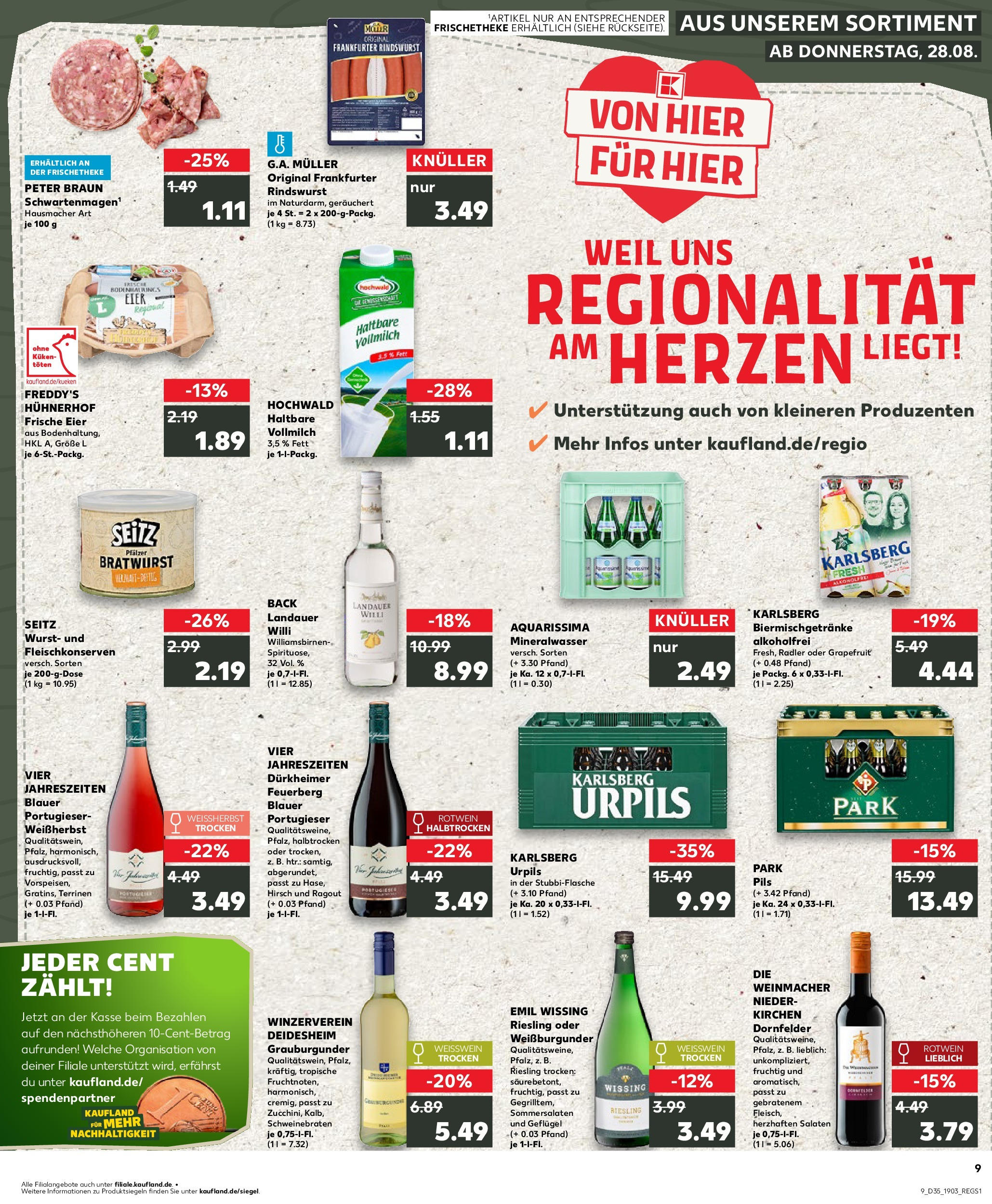Prospekt Kaufland ab 28.08.2025 » Angebote und Werbung Online | Seite: 9 | Produkte: Eier, Rotwein, Mineralwasser, Radler Prospekt Kaufland ab 28.08.2025 » Angebote Online zum Blättern | Seite: 9 | Produkte: Eier, Rotwein, Mineralwasser, Radler
