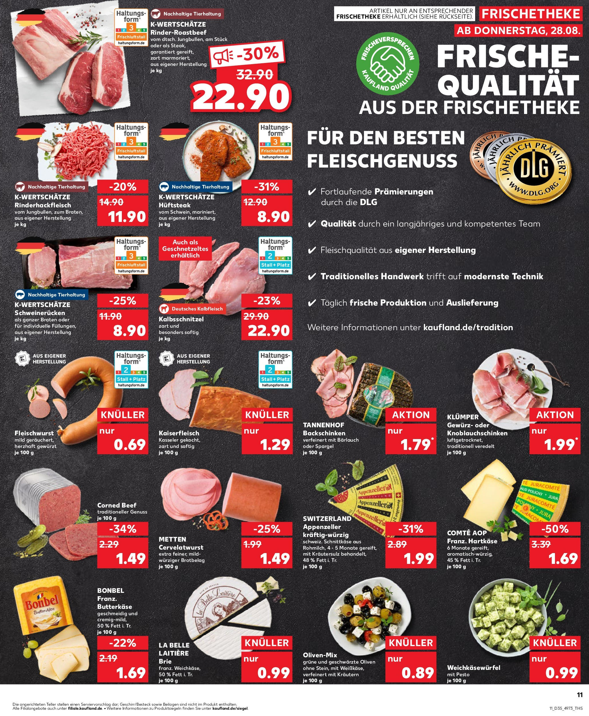 Prospekt Kaufland ab 28.08.2025 » Angebote Online zum Blättern | Seite: 11 | Produkte: Spargel, Schweinerucken, Steak