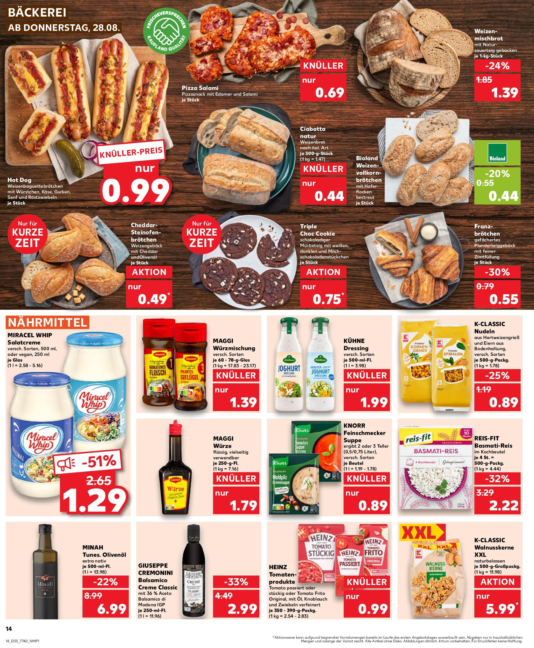 Prospekt Kaufland ab 27.08.2025 » Angebote und Werbung Online | Seite: 14 | Produkte: Knorr, Zwiebeln, Nudeln, Fleisch Prospekt Kaufland ab 27.08.2025 » Angebote Online zum Blättern | Seite: 14 | Produkte: Knorr, Zwiebeln, Nudeln, Fleisch