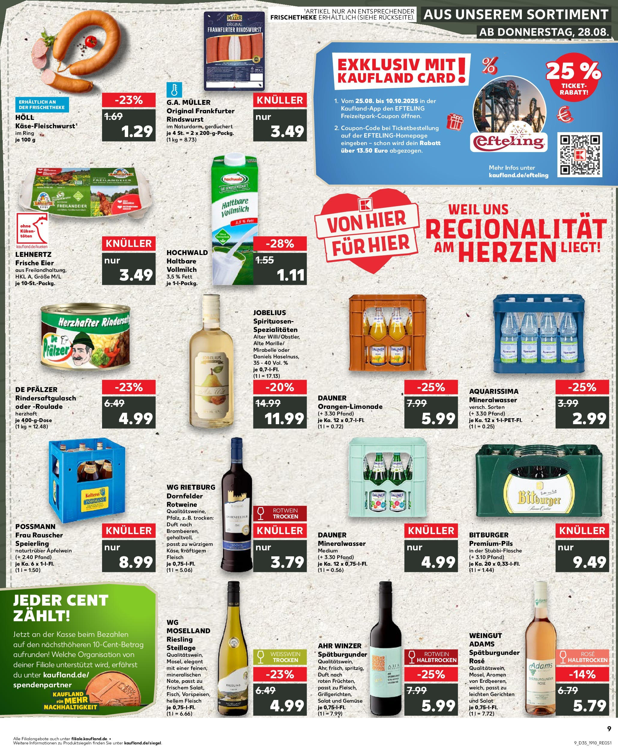 Prospekt Kaufland ab 28.08.2025 » Angebote und Werbung Online | Seite: 9 | Produkte: Eier, Weißwein, Gemüse, Salat Prospekt Kaufland ab 28.08.2025 » Angebote Online zum Blättern | Seite: 9 | Produkte: Eier, Weißwein, Gemüse, Salat