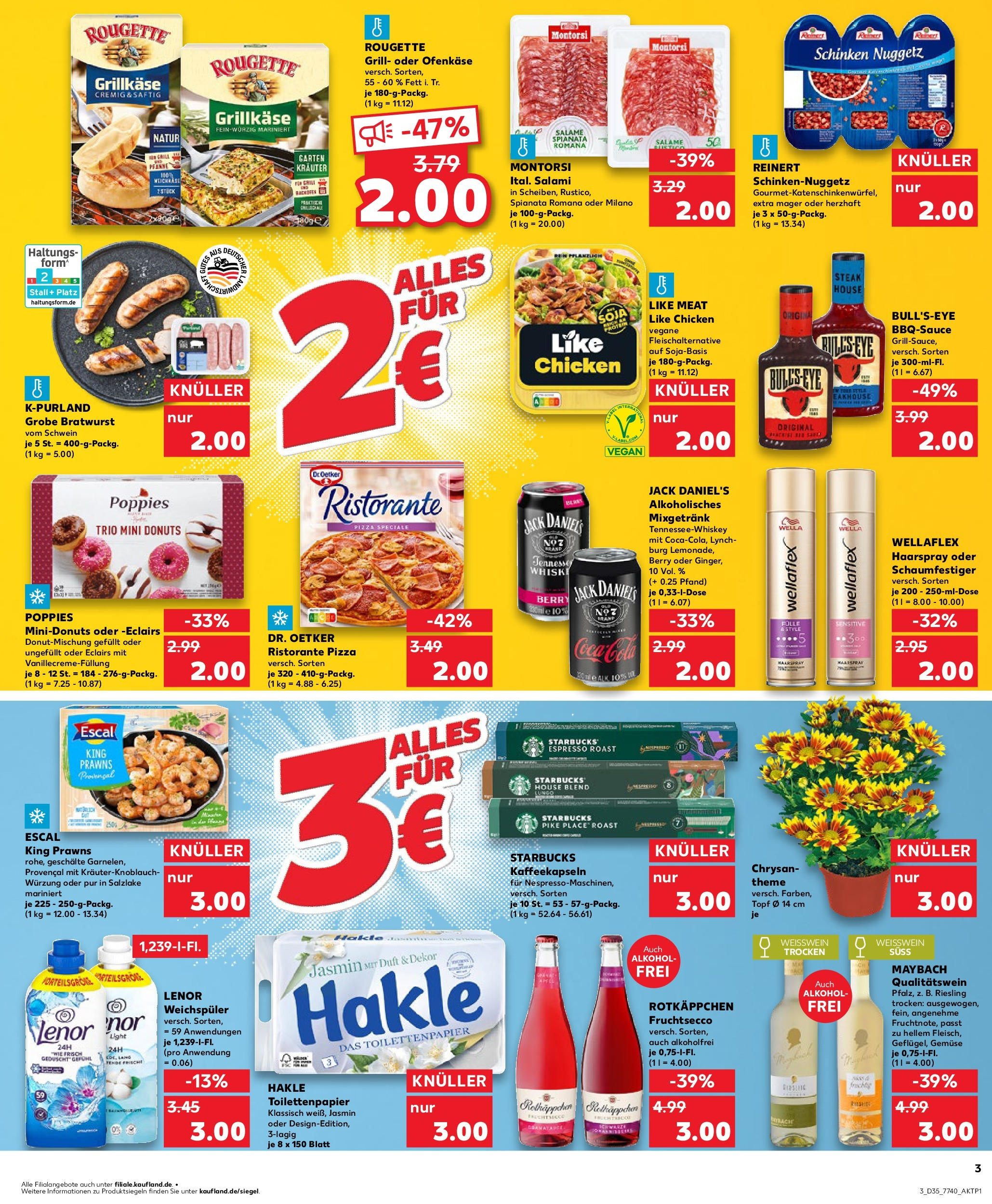 Prospekt Kaufland ab 27.08.2025 » Angebote und Werbung Online | Seite: 3 | Produkte: Bratwurst, Starbucks, Haarspray, Fruchtsecco Prospekt Kaufland ab 27.08.2025 » Angebote Online zum Blättern | Seite: 3 | Produkte: Bratwurst, Starbucks, Haarspray, Fruchtsecco