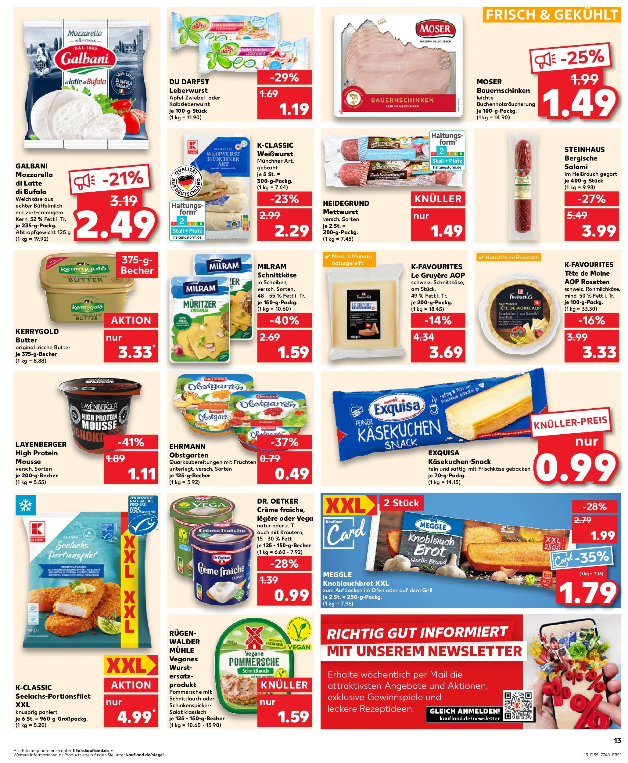 Prospekt Kaufland ab 27.08.2025 » Angebote und Werbung Online | Seite: 13 | Produkte: Grill, Quark, Wurst, Frischkase Prospekt Kaufland ab 27.08.2025 » Angebote Online zum Blättern | Seite: 13 | Produkte: Grill, Quark, Wurst, Frischkase